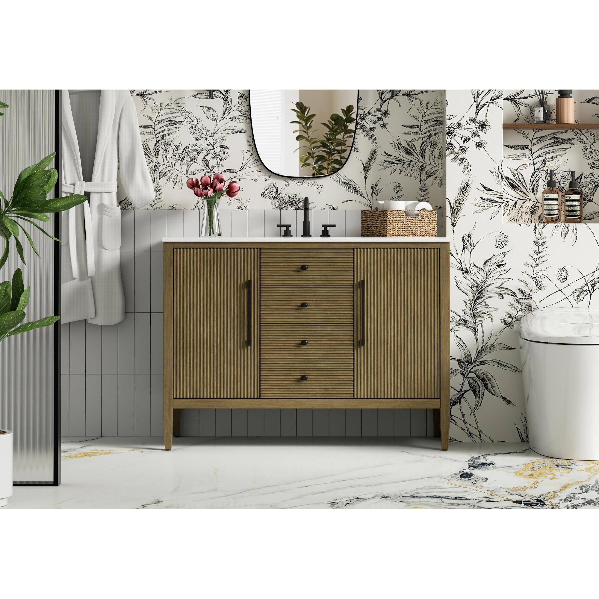 Shown in Hazel Oak finish