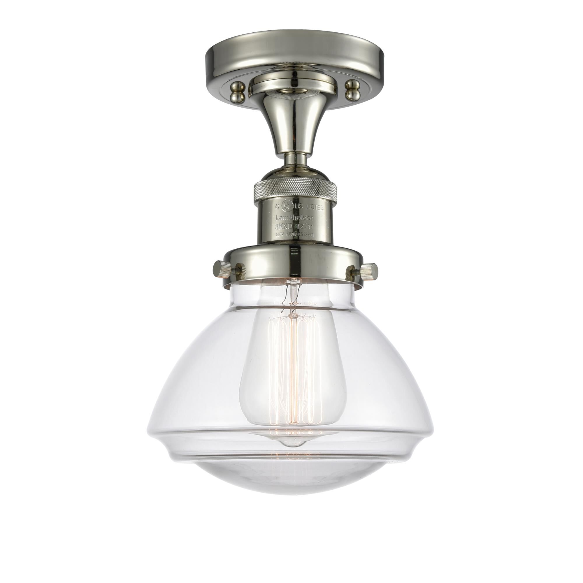 Bruno Marashlian Olean 6 Inch 1 Light Semi Flush Mount by Innovations Lighting