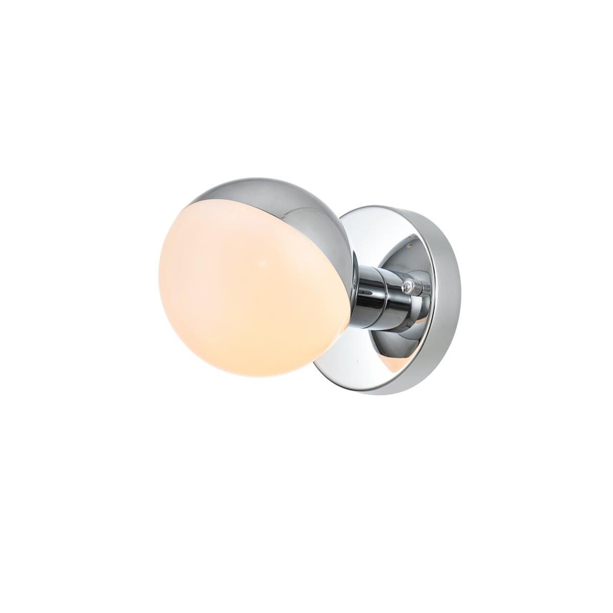 Shown in Chrome  finish and Frosted White Acrylic glass