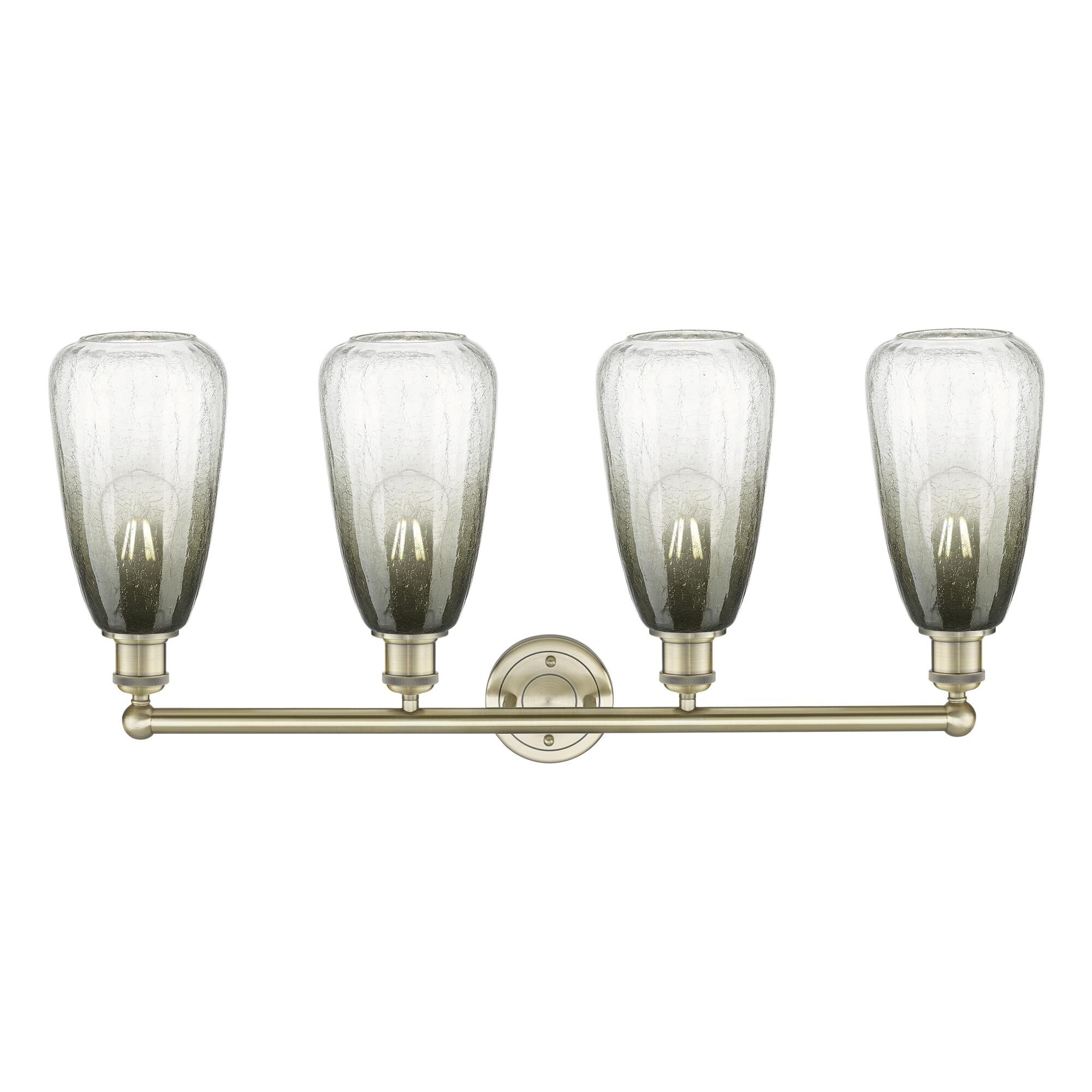 Shown in Antique Brass finish and Slate glass