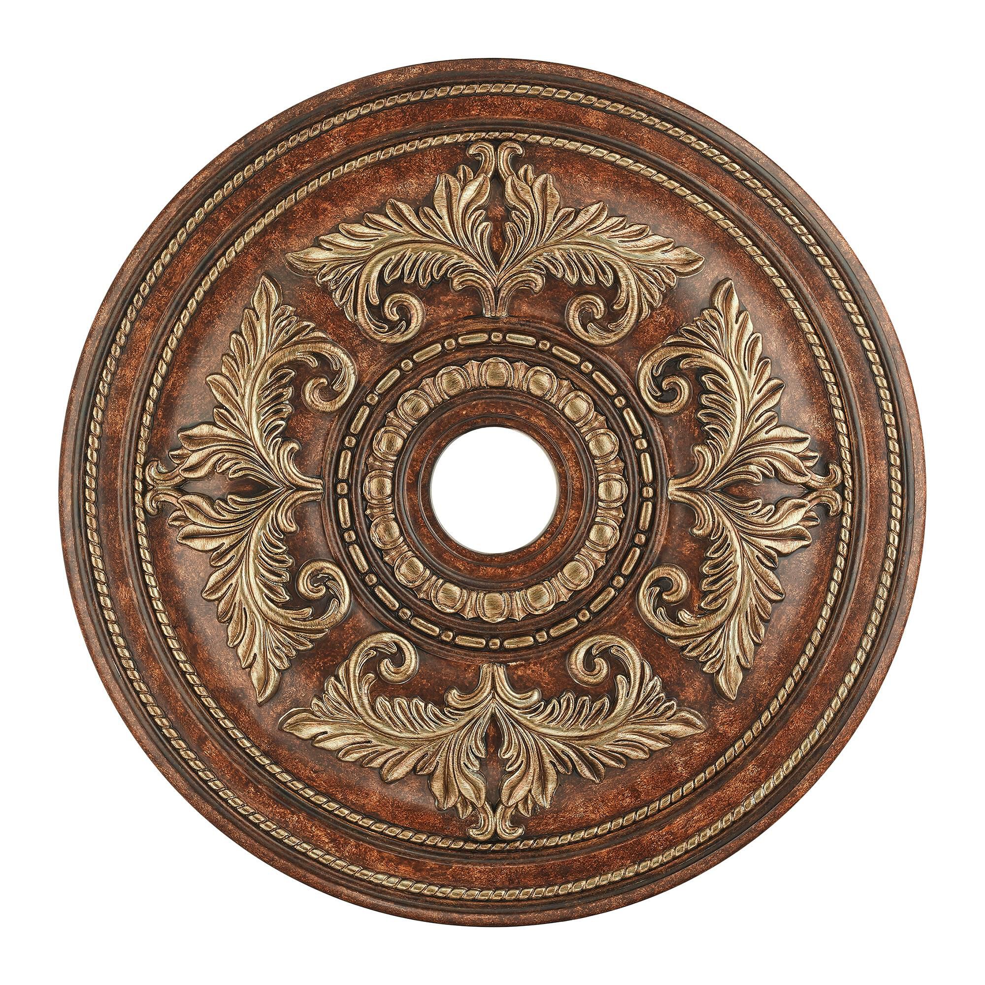 Shown in Verona Bronze-Aged Gold Leaf Accents finish