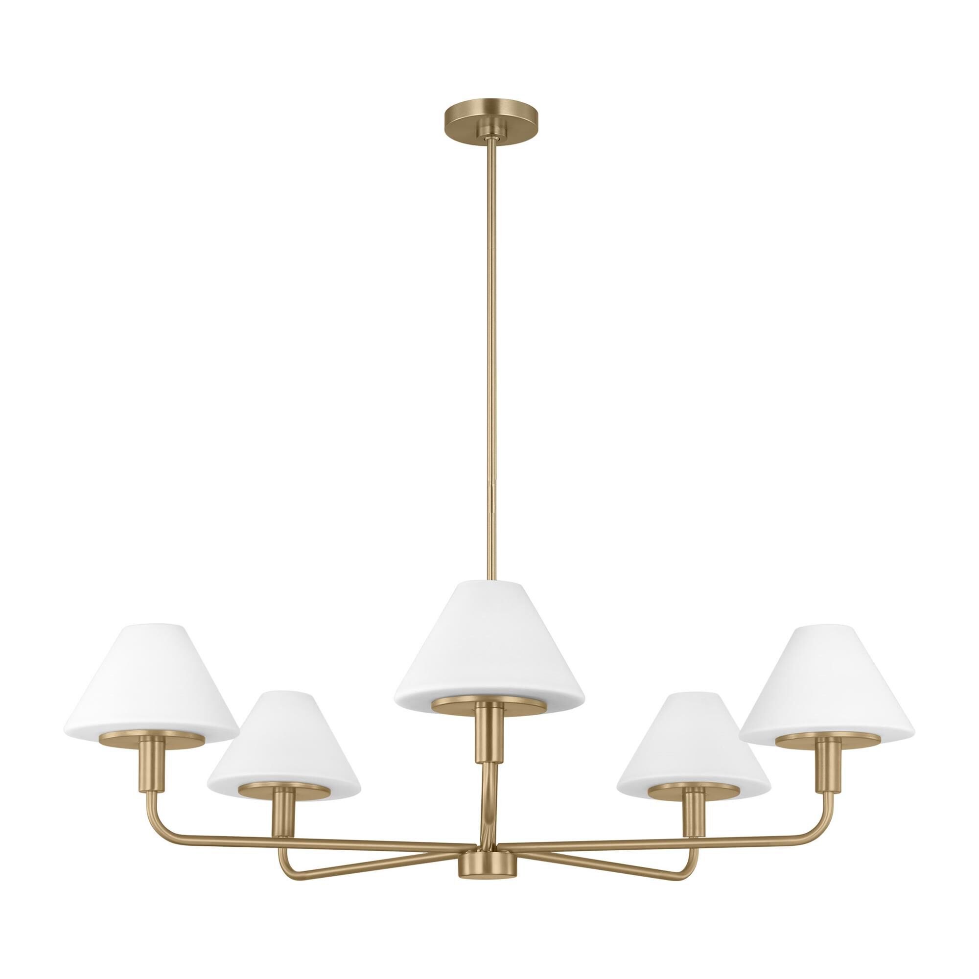 Shown in Satin Brass finish and Opal Etched glass