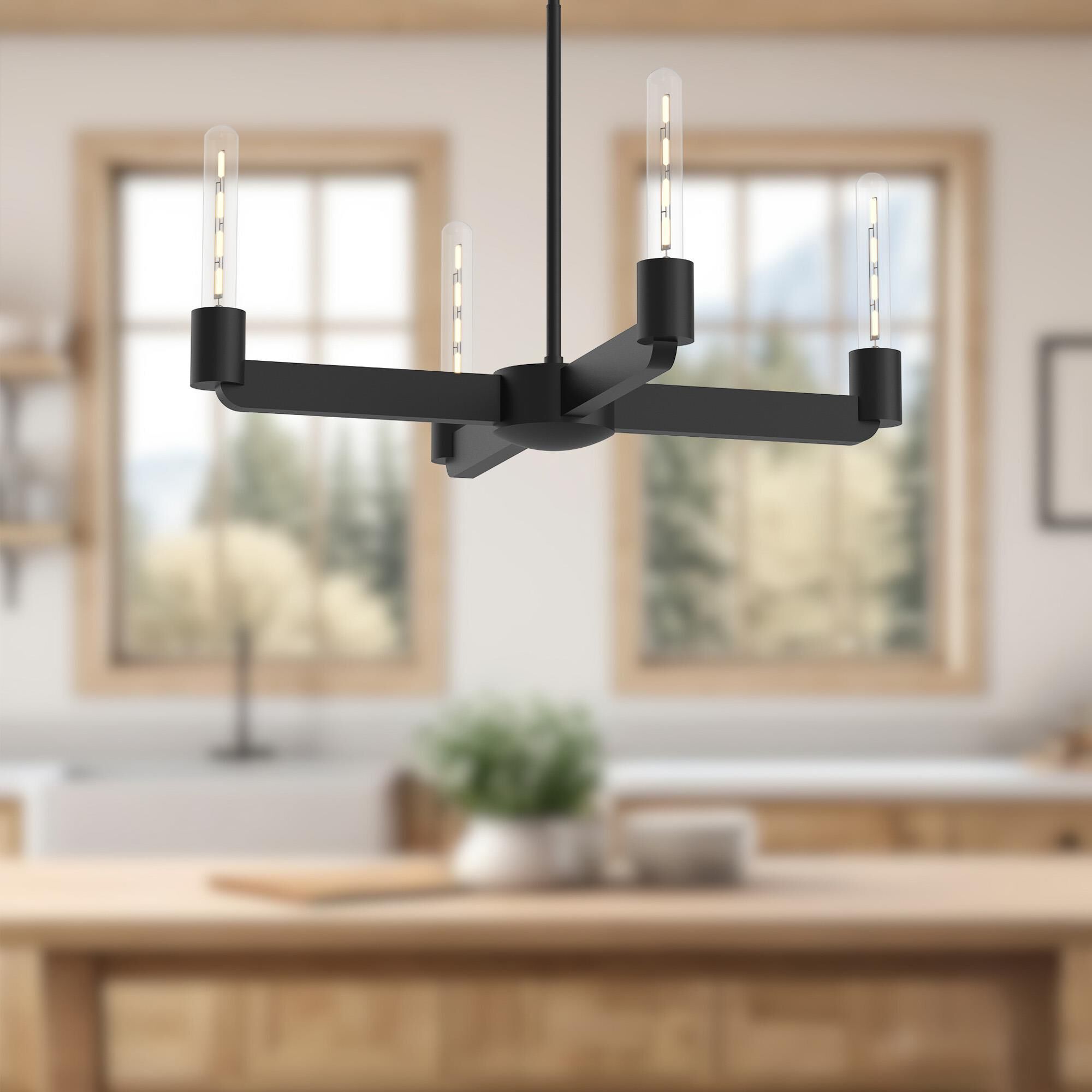 Claire 25 Inch 4 Light Chandelier by Alora Mood