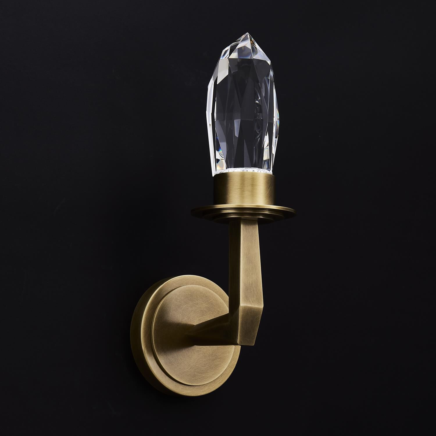 Shown in Satin Brass finish and Firenze Clear crystal and 0.0 glass and 0.0 shade