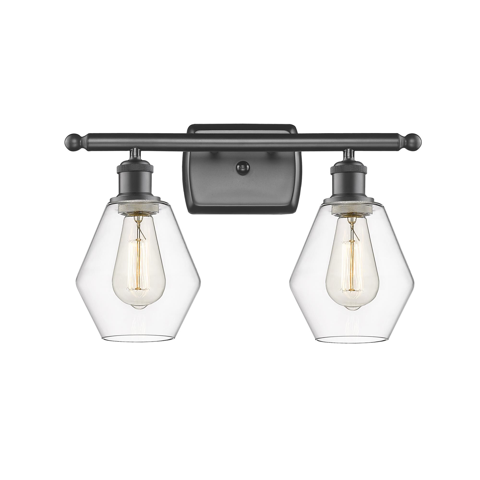 Shown in Oil Rubbed Bronze  finish and Clear glass