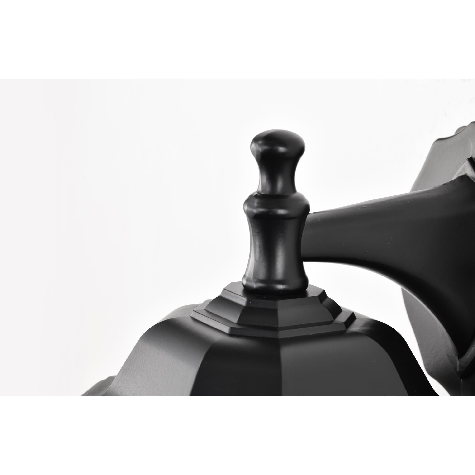 Shown in Matte Black finish and Clear glass and Clear shade