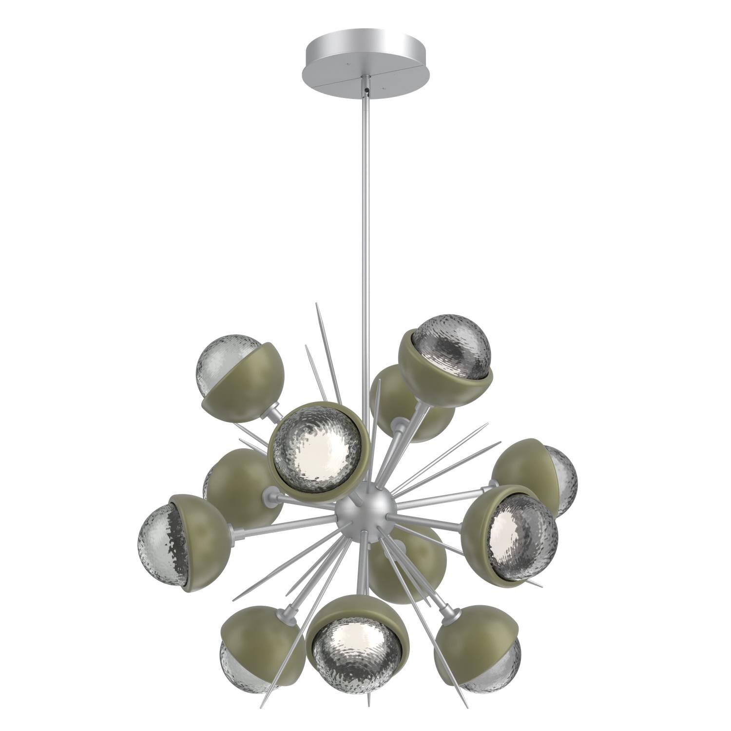Shown in Classic Silver finish and Smoke glass and Sage Green accent