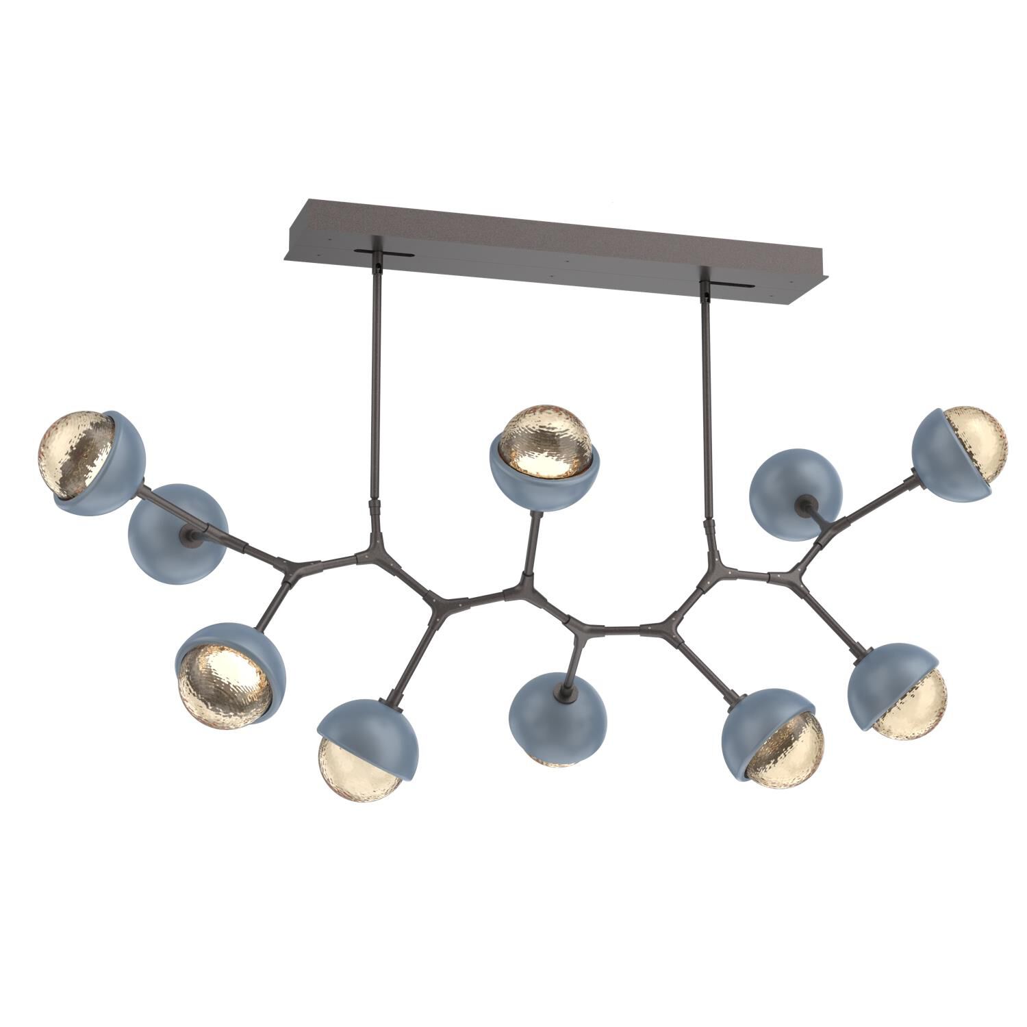 Levi Wilson Cabochon 56 Inch Linear Suspension Light by Hammerton Studio