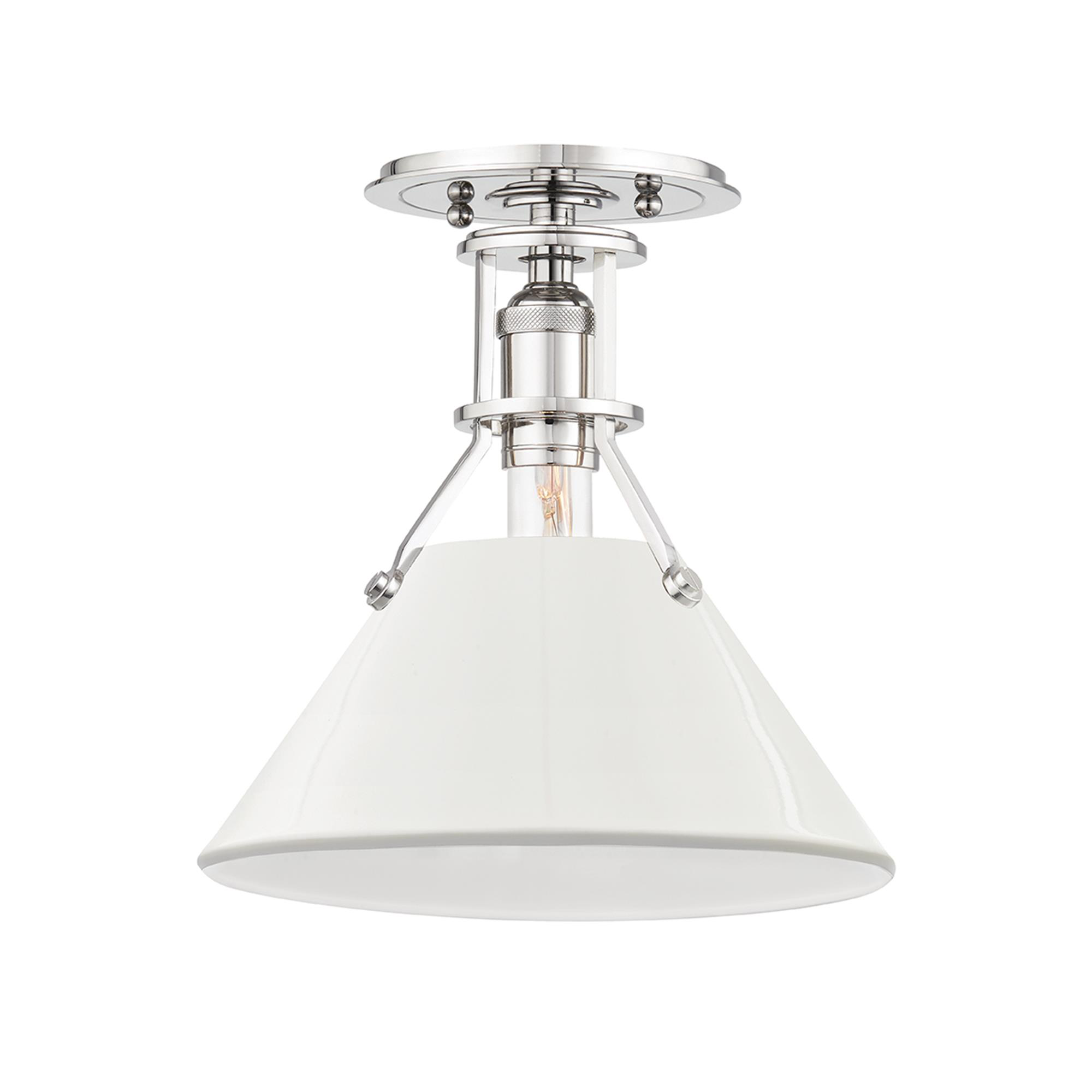 Metal No.2 12 Inch 2 Light Semi Flush Mount,