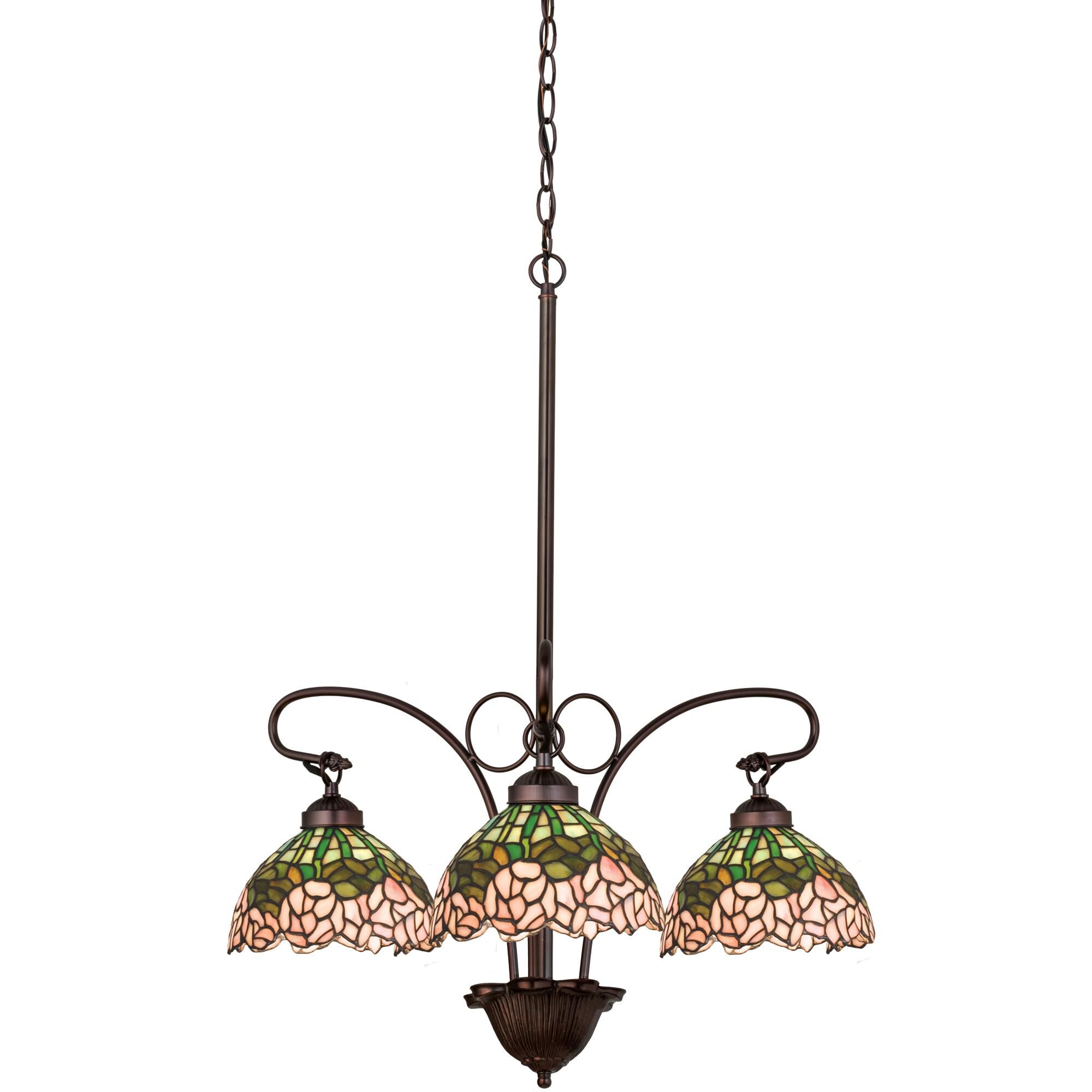 Shown in Mahogany Bronze finish and Passion Pink-Bronzed Green-Opal glass