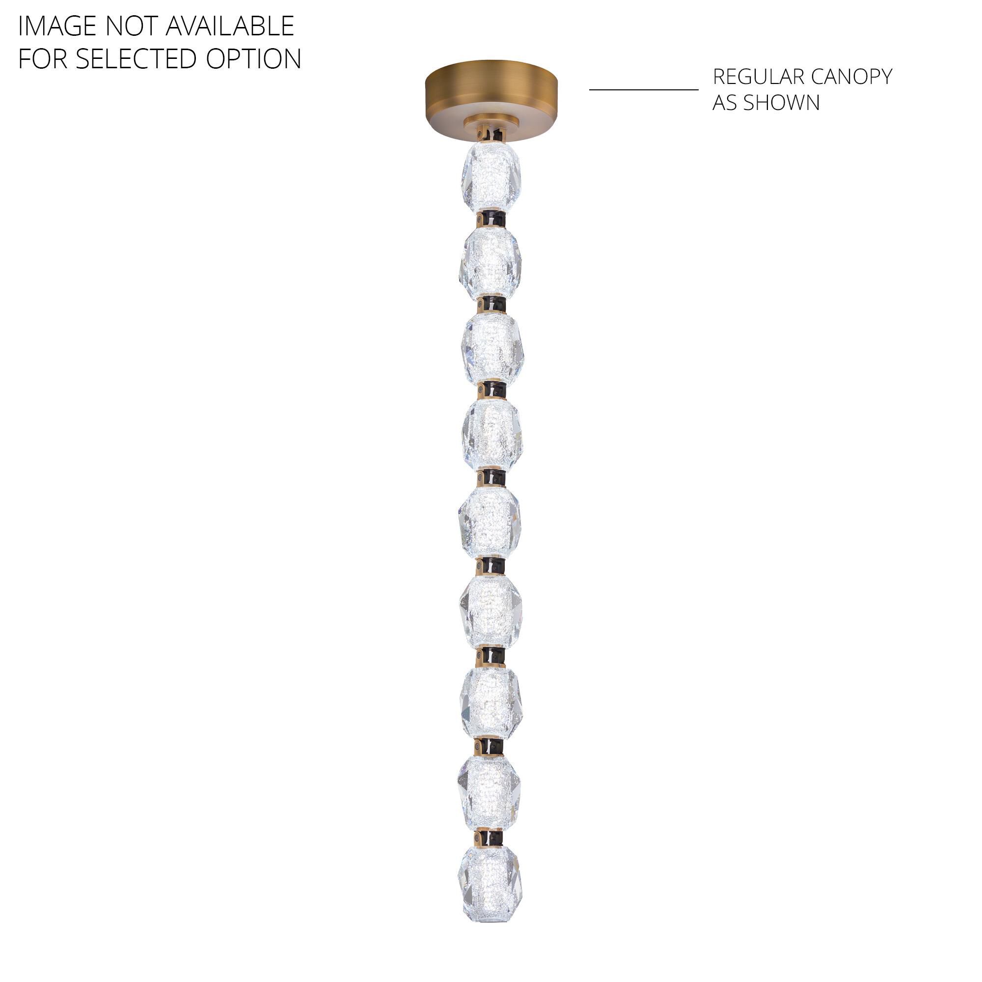 Shown in Aged Brass finish and Radiance crystal and Crystal glass