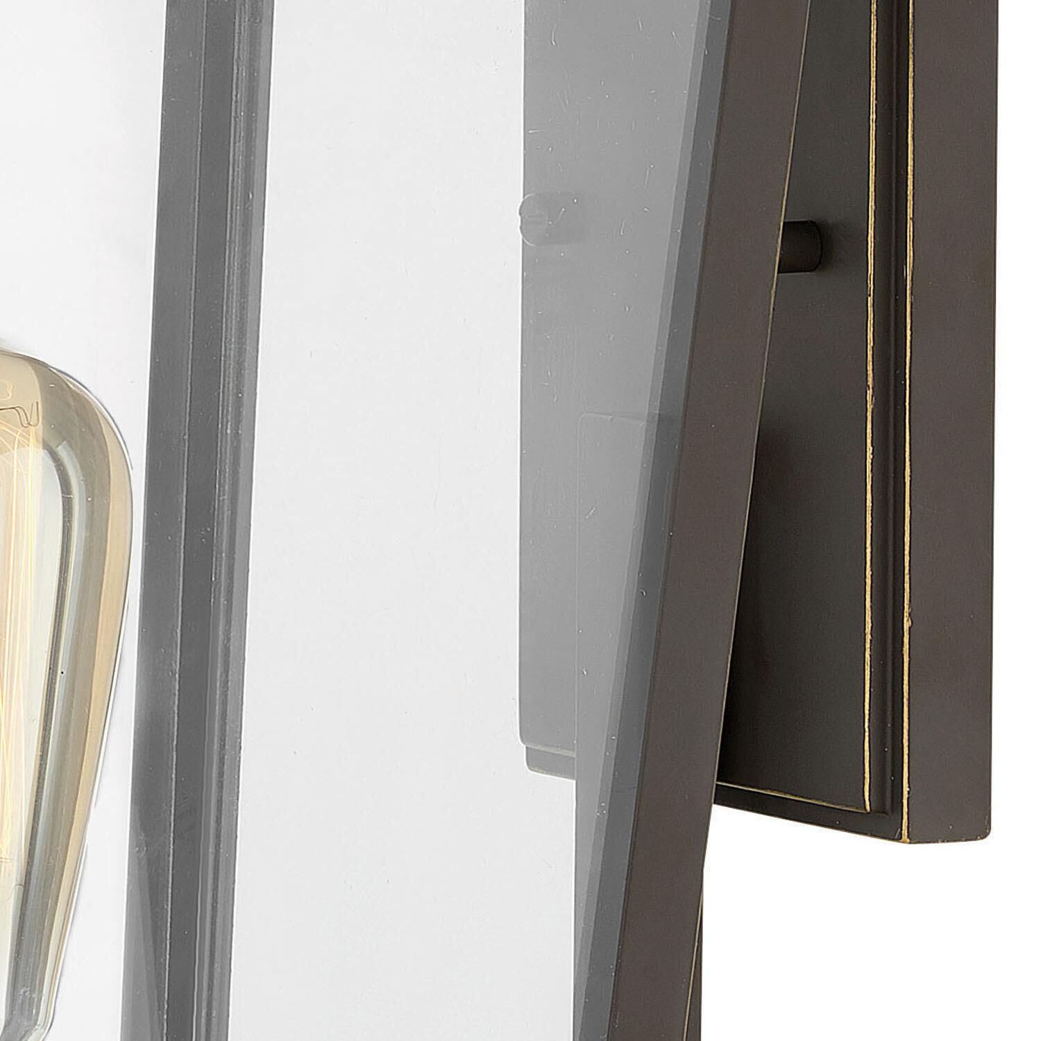 Shown in Oil Rubbed Bronze finish and Clear glass