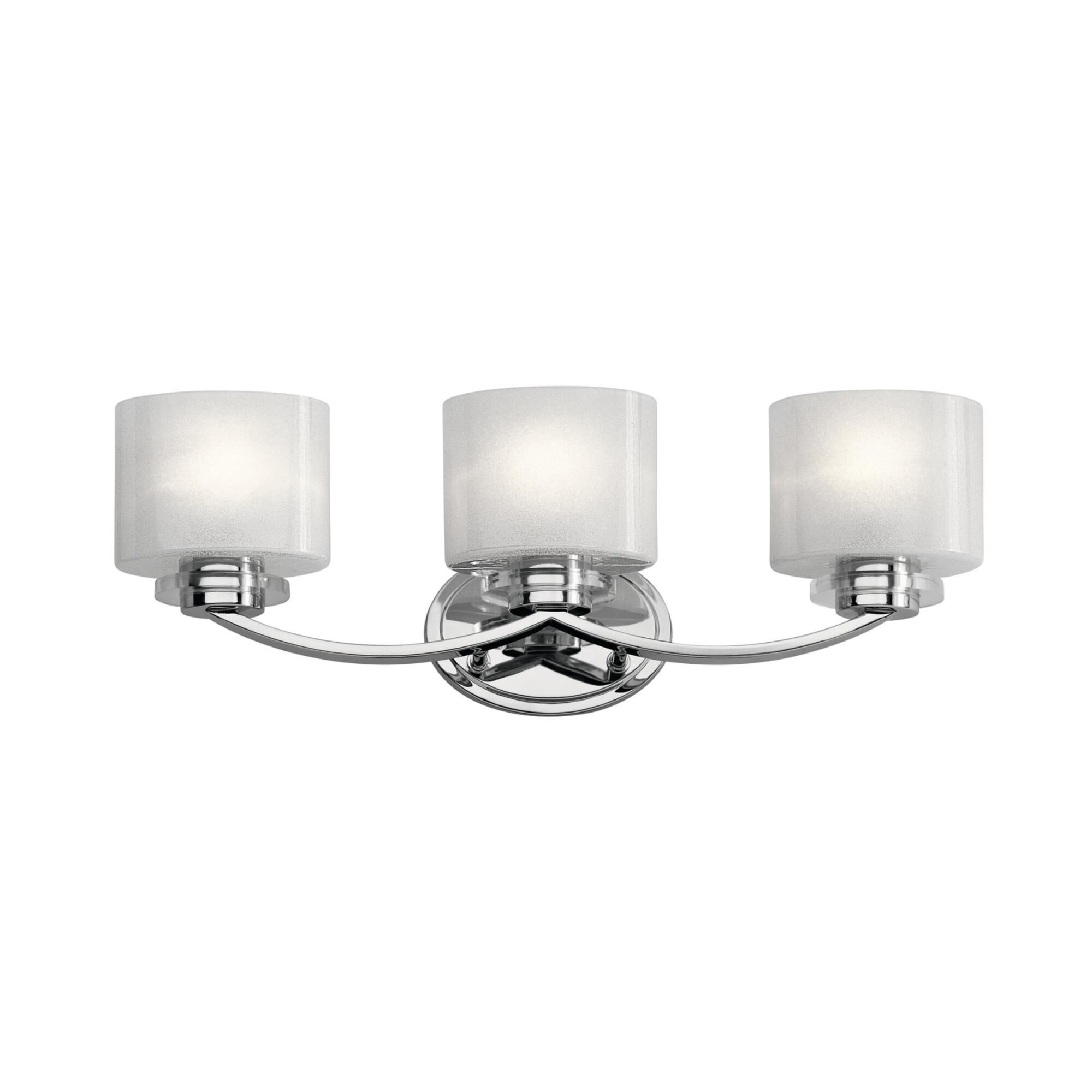 Shown in Chrome finish and Clear With Frit Inside glass 