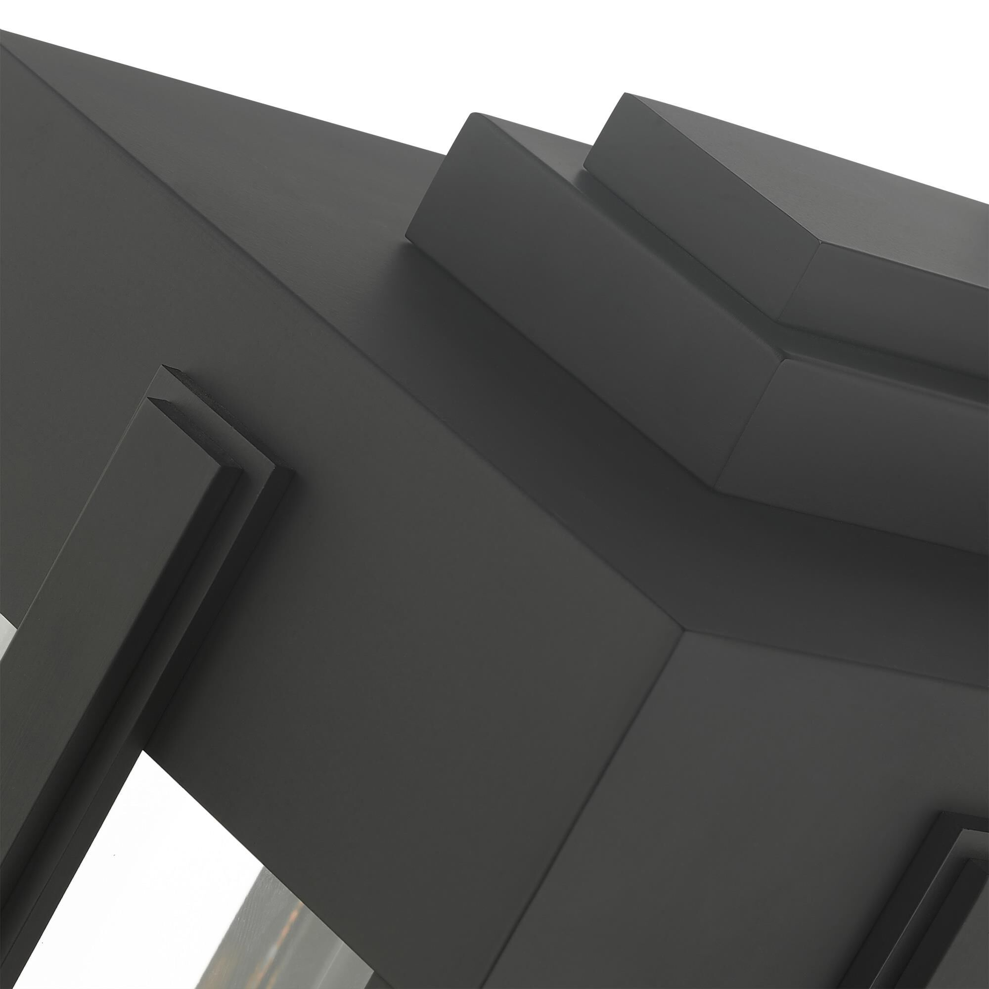 Shown in Black finish and Clear glass