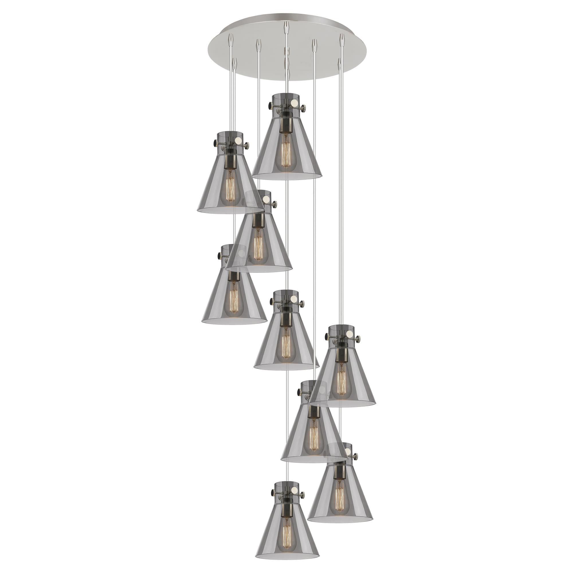 Bruno Marashlian Newton Cone 22 Inch 9 Light Multi Light Pendant by Innovations Lighting
