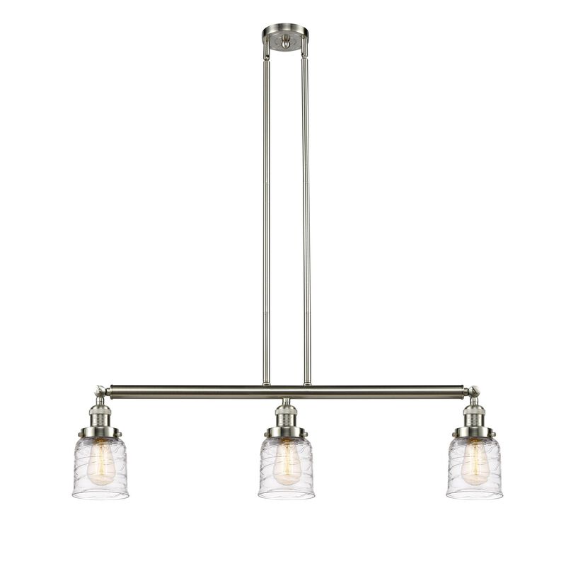 Bruno Marashlian Small Bell 36 Inch 3 Light Linear Suspension Light by Innovations Lighting