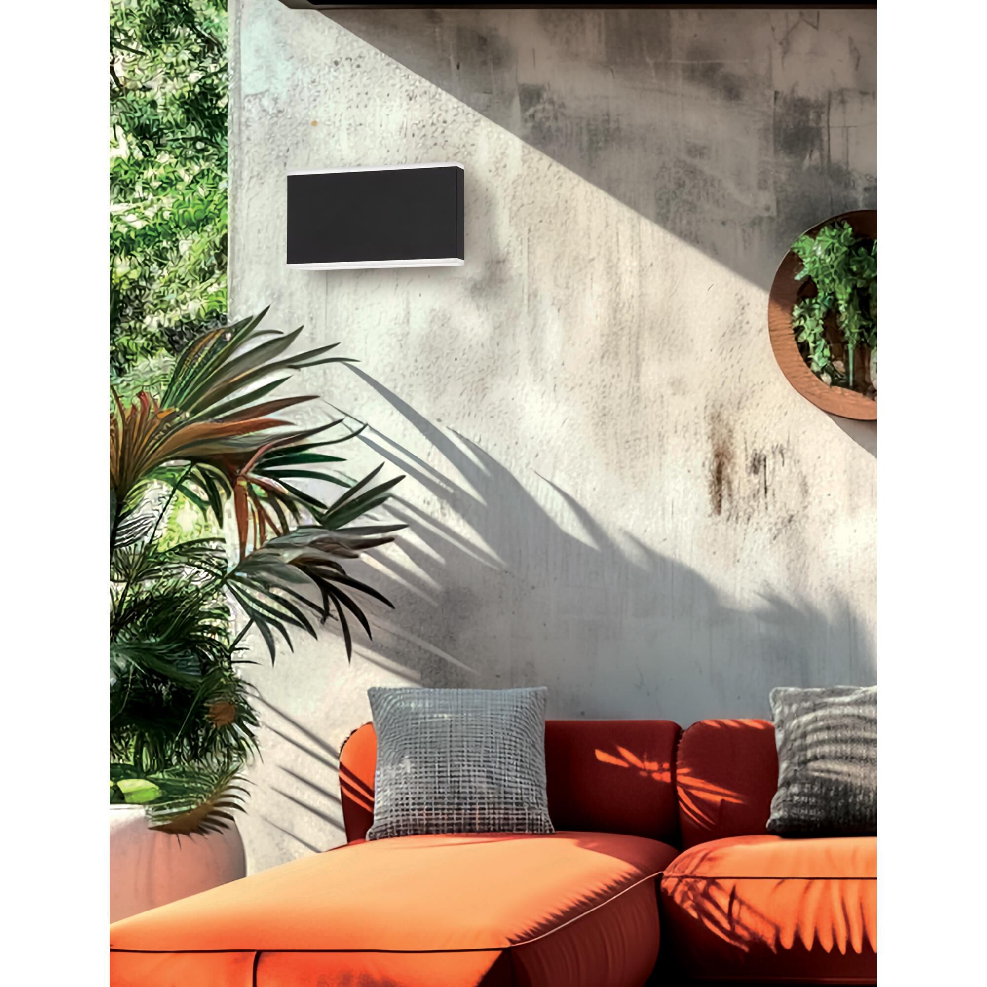 Shown in Matte Black finish and White shade