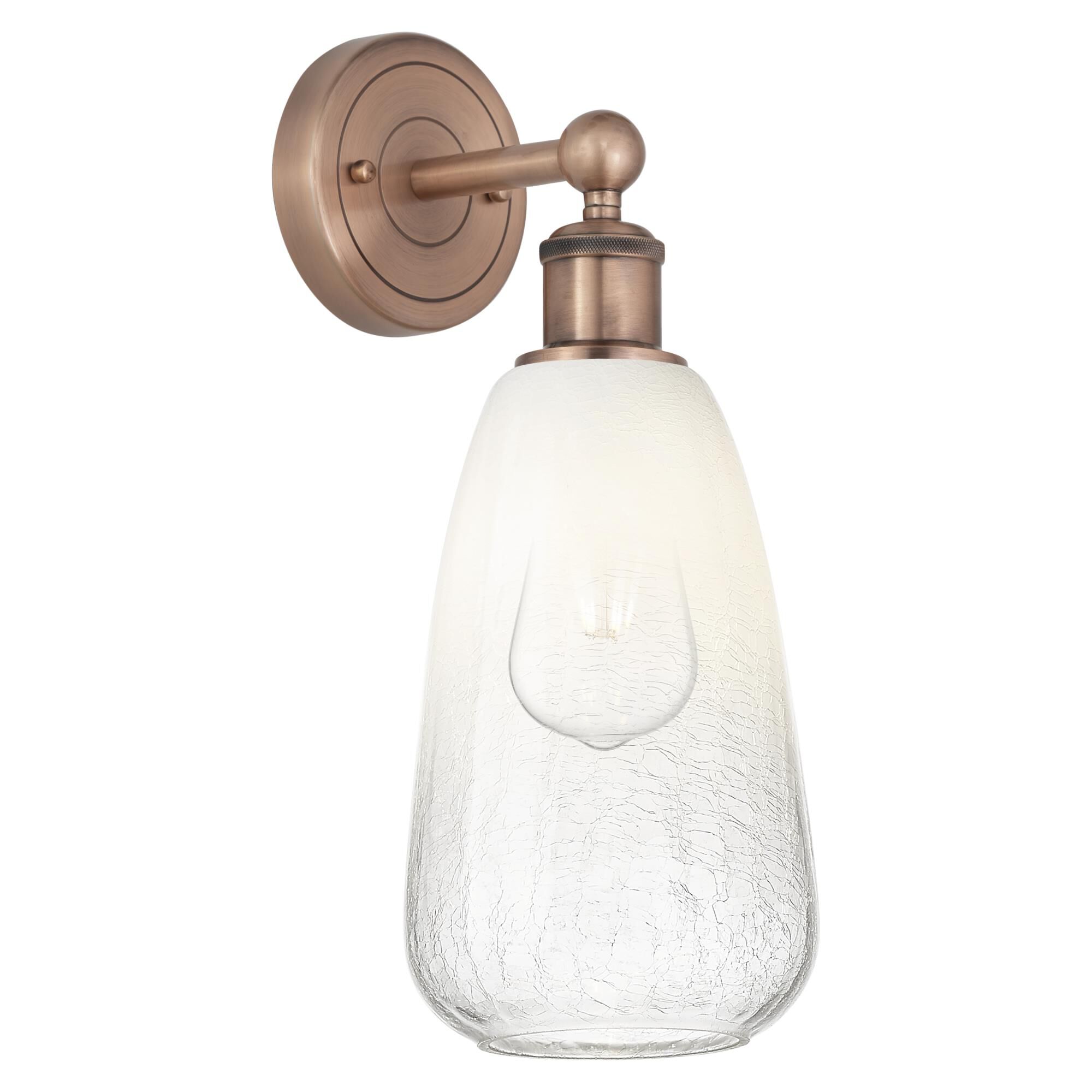 Shown in Antique Copper finish and Opal glass