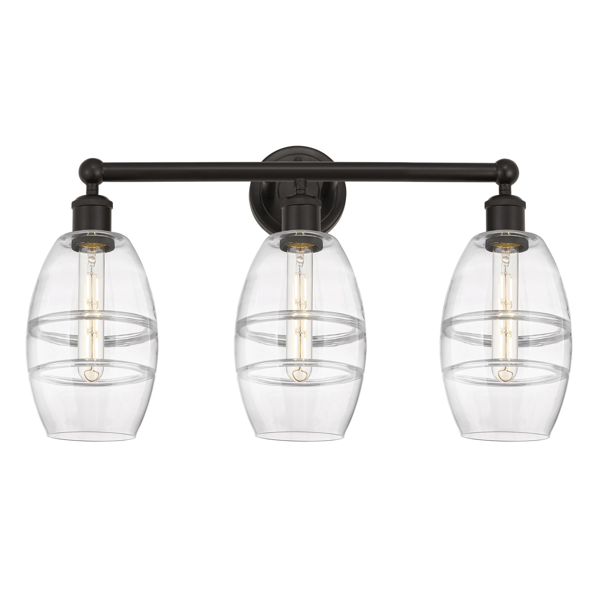 Shown in Oil Rubbed Bronze finish and Clear glass