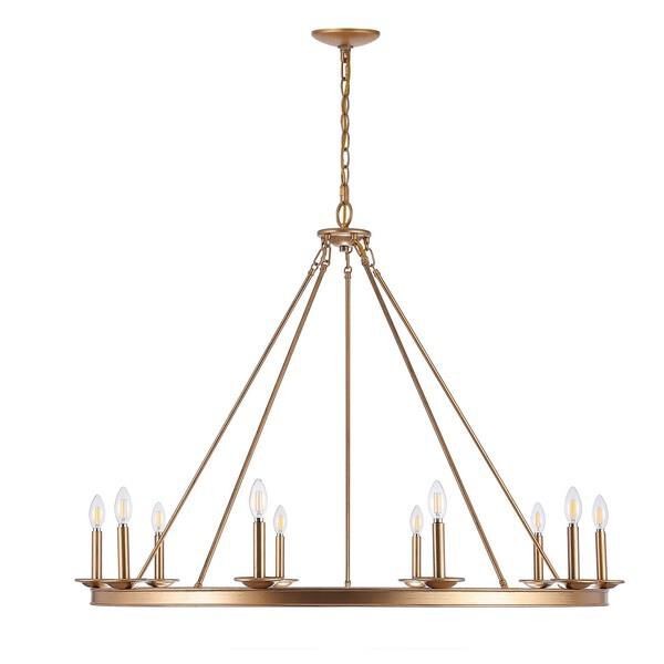 Telta 46 Inch 10 Light LED Chandelier by Safavieh