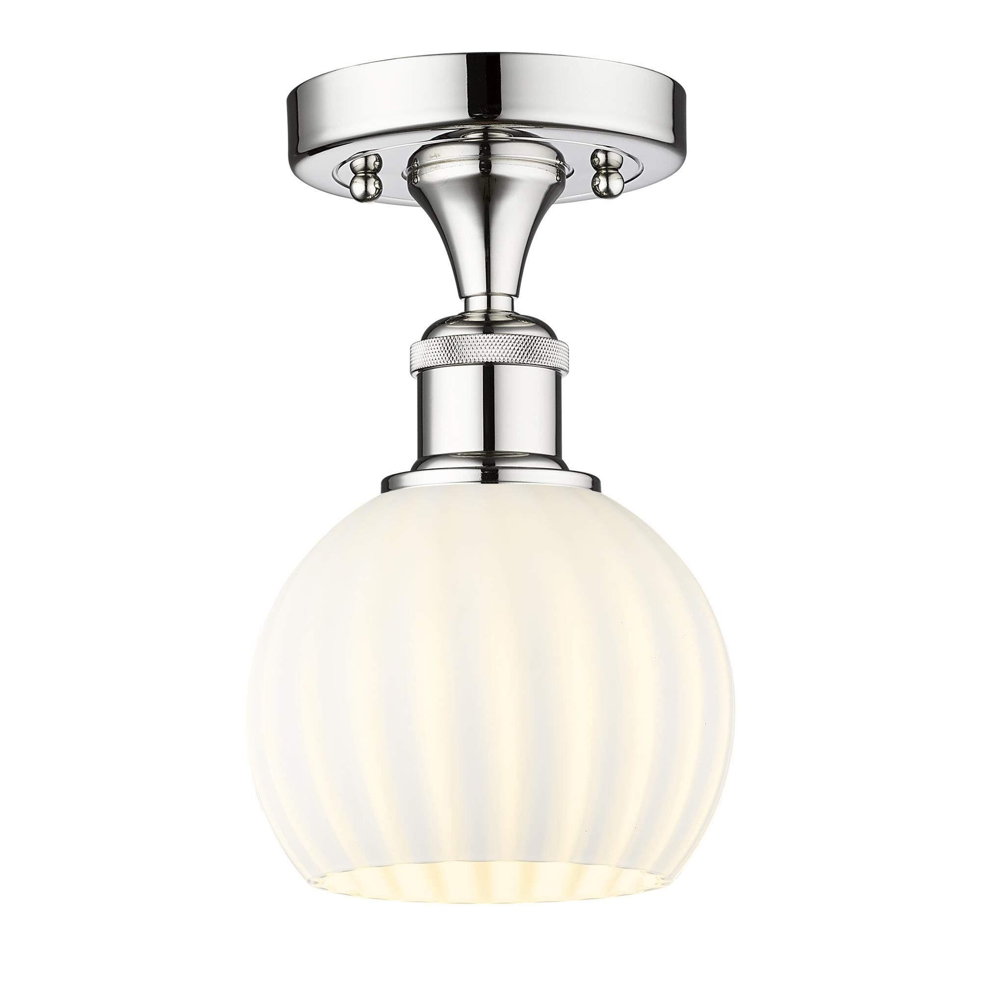 Bruno Marashlian White Venetian 6 Inch Semi Flush Mount by Innovations Lighting