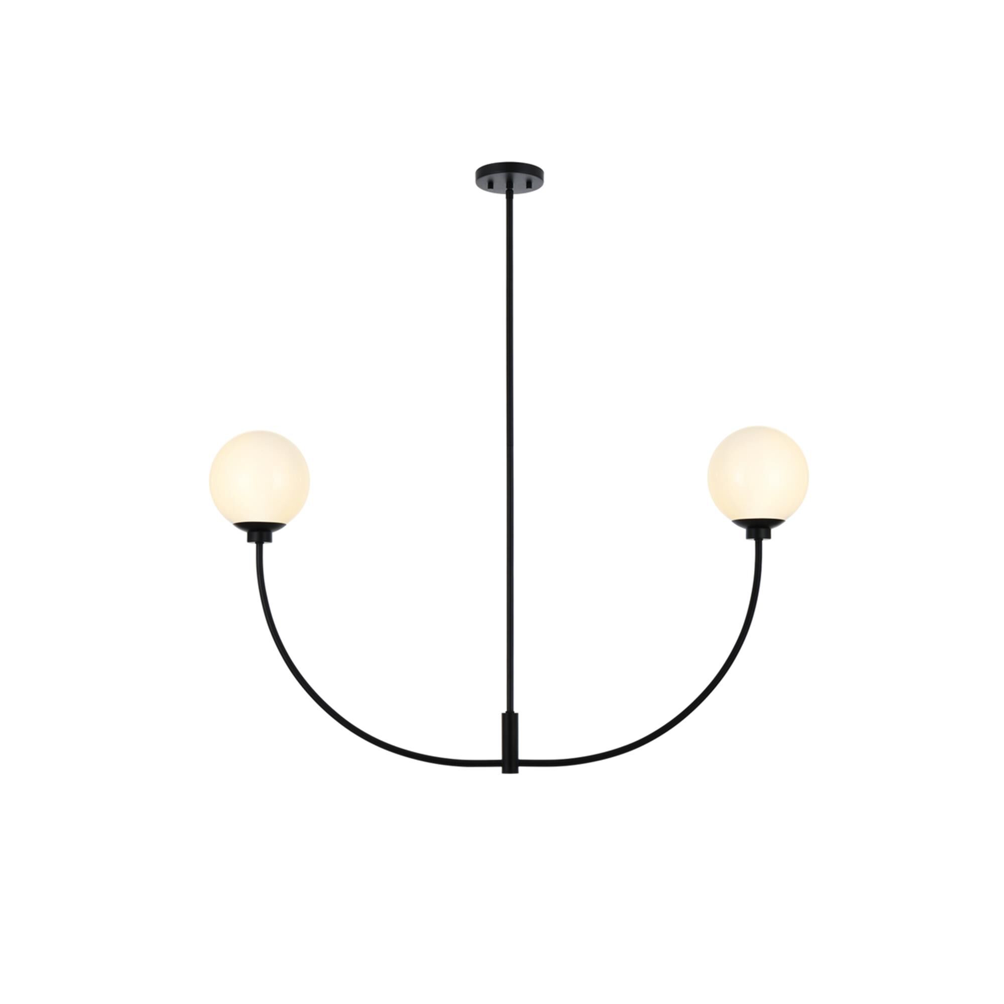 Nyomi 42 Inch 2 Light Linear Suspension Light by Elegant Lighting