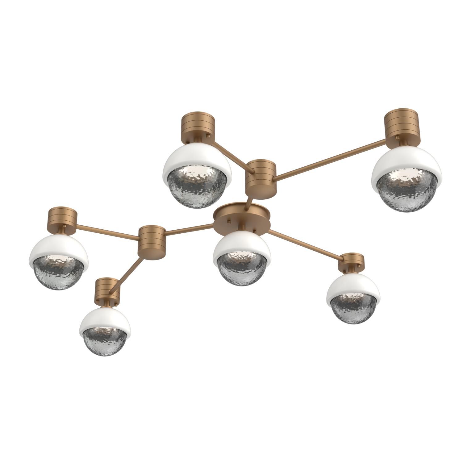 Shown in Novel Brass finish and Smoke glass and Salt White accent
