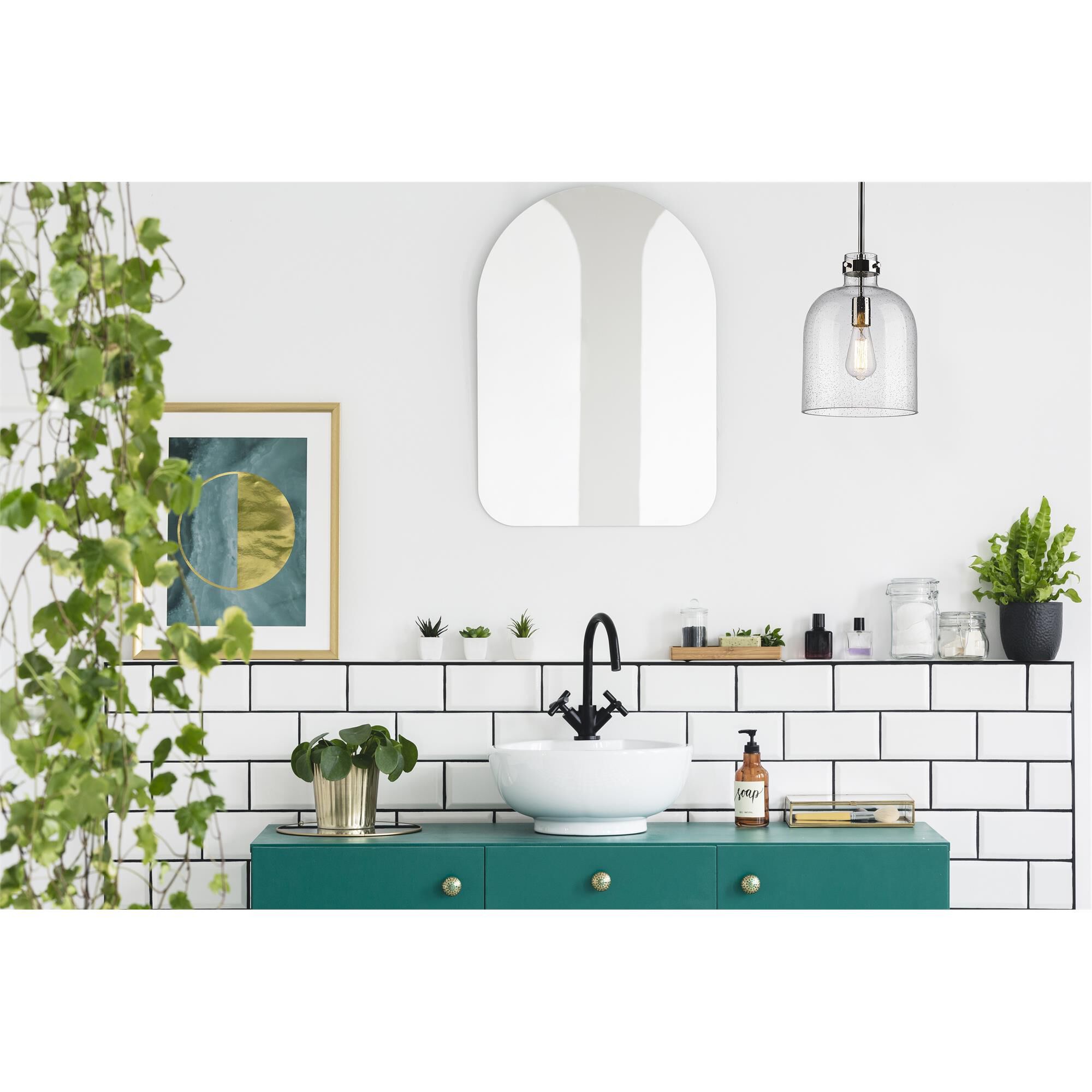 Shown in Polished Nickel finish and Clear Seedy glass and No Shade shade