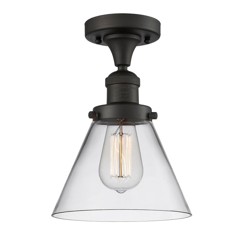 Bruno Marashlian Large Cone 7 Inch 1 Light Semi Flush Mount by Innovations Lighting