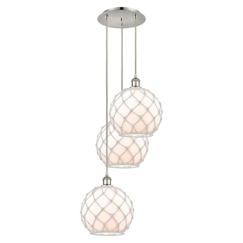 Bruno Marashlian Farmhouse Rope 17 Inch Multi Light Pendant by Innovations Lighting