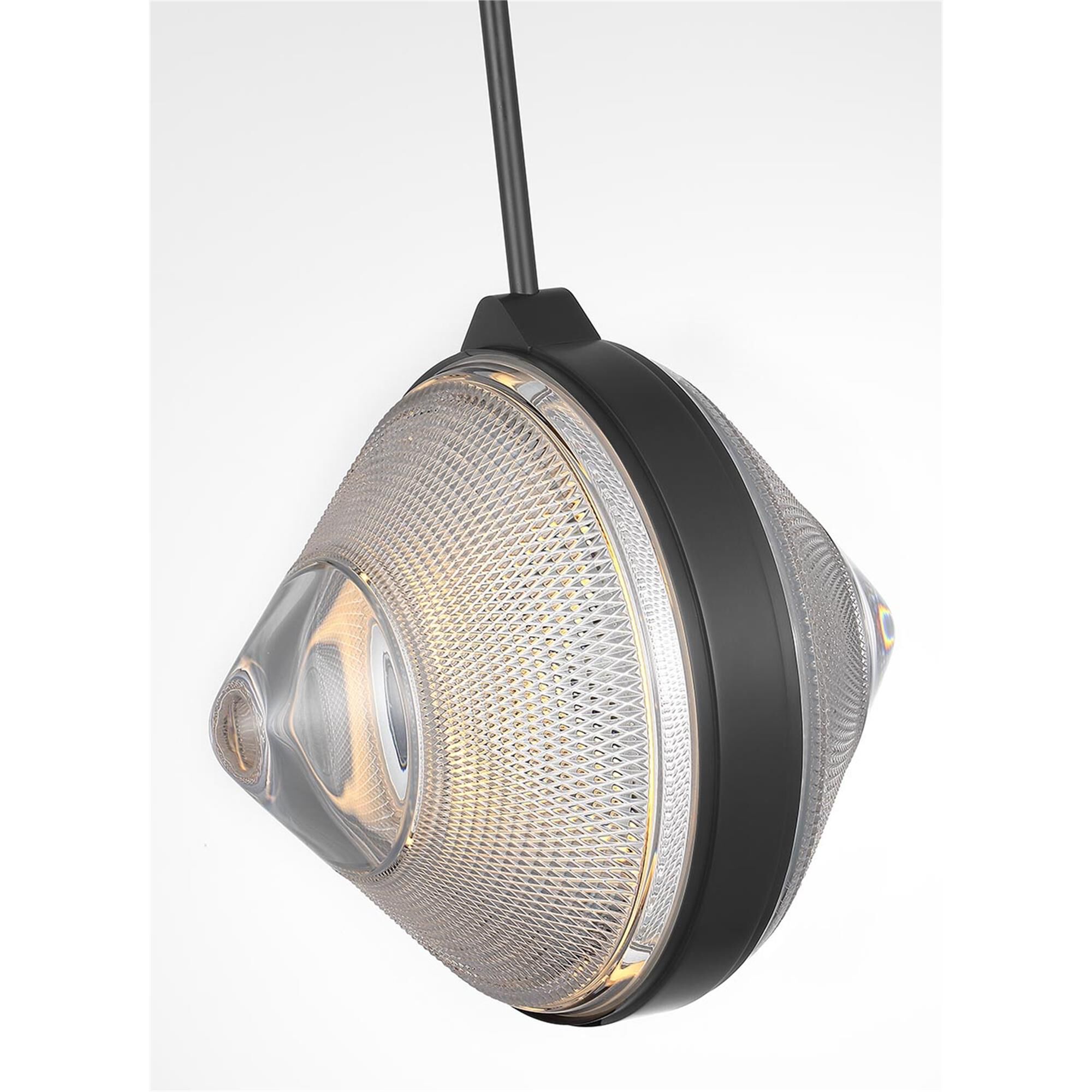 Shown in Bronze finish and Clear crystal