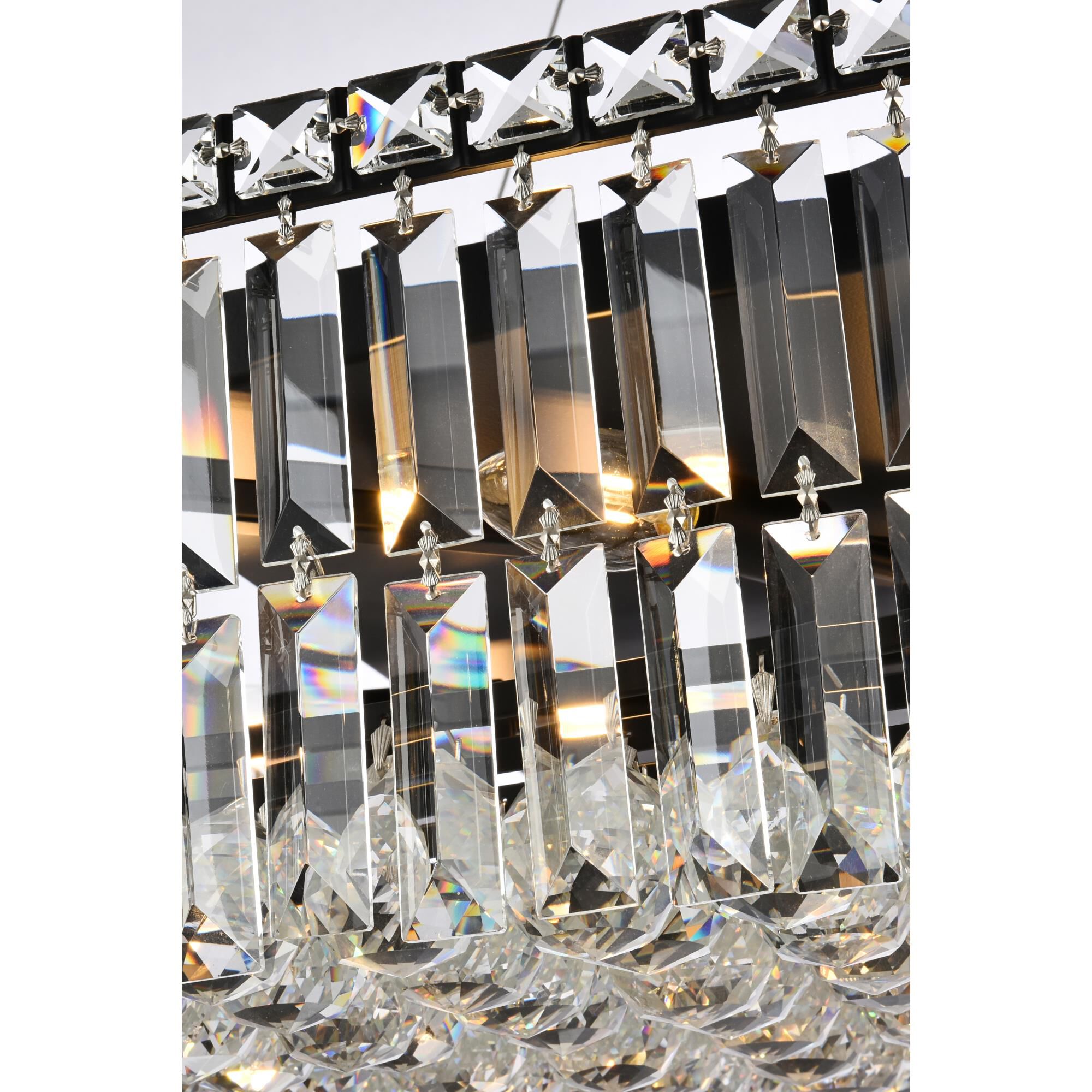 Shown in Black finish and Clear Royal Cut crystal