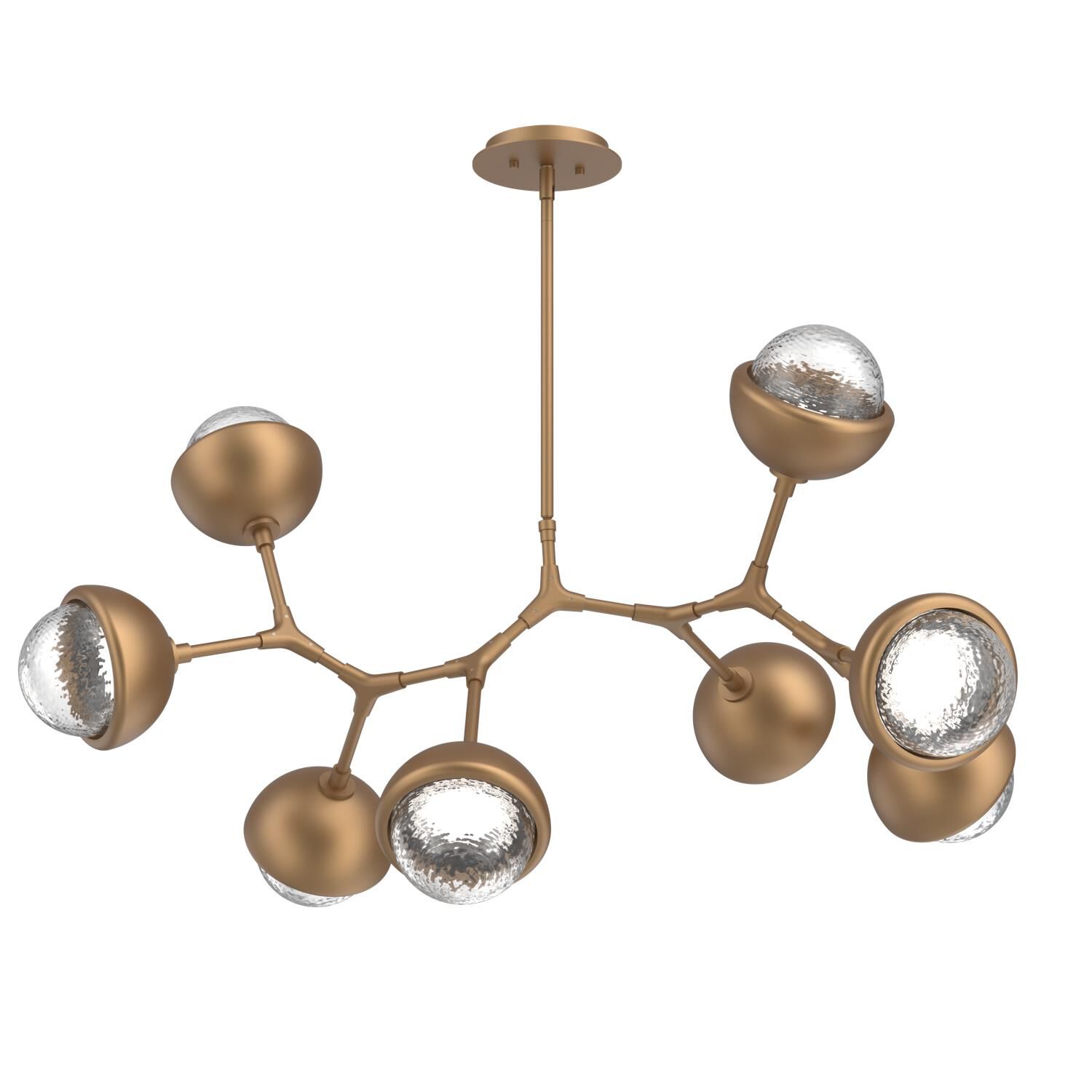 Shown in Novel Brass finish and Clear glass and Metal Shade Matching Finish accent