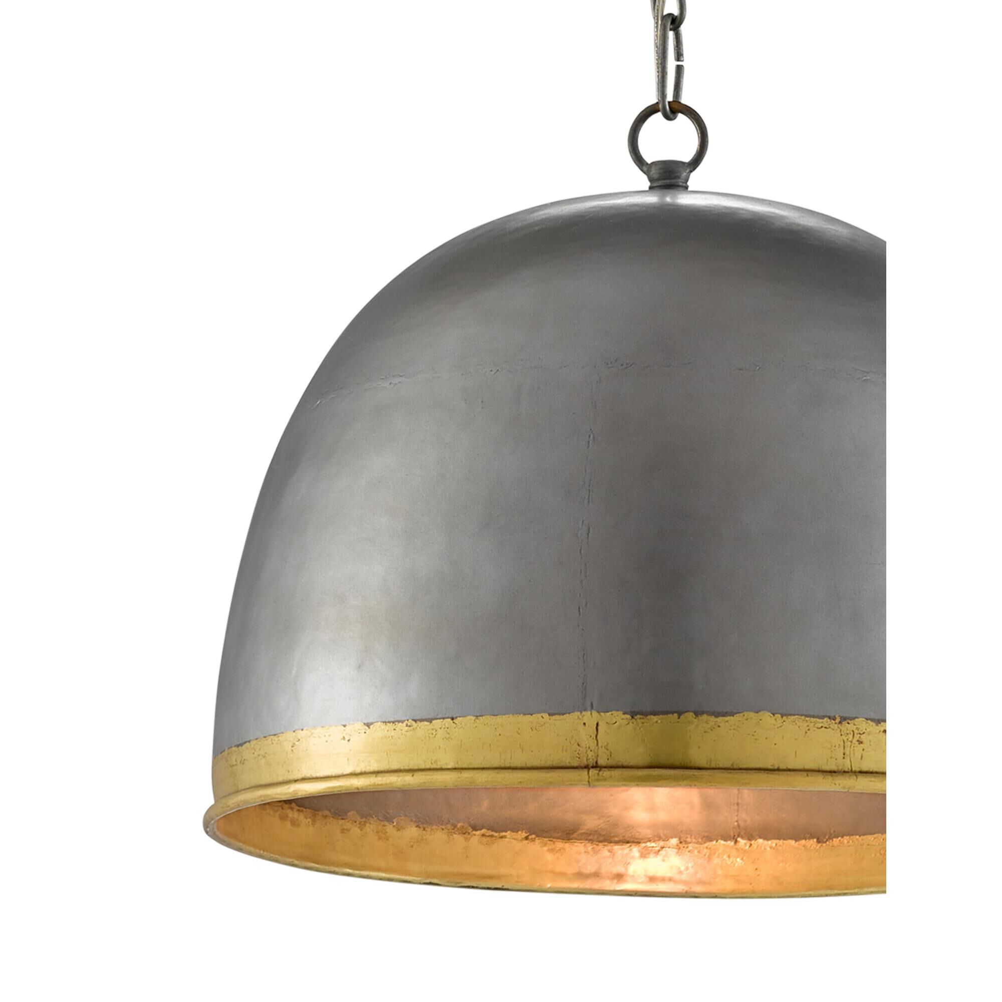 Shown in Pewter - Polished Brass finish