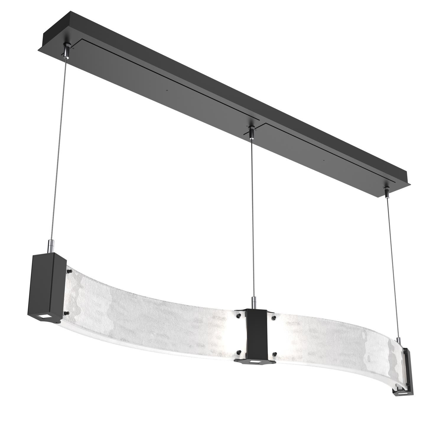 Shown in Matte Black finish and Clear Granite glass