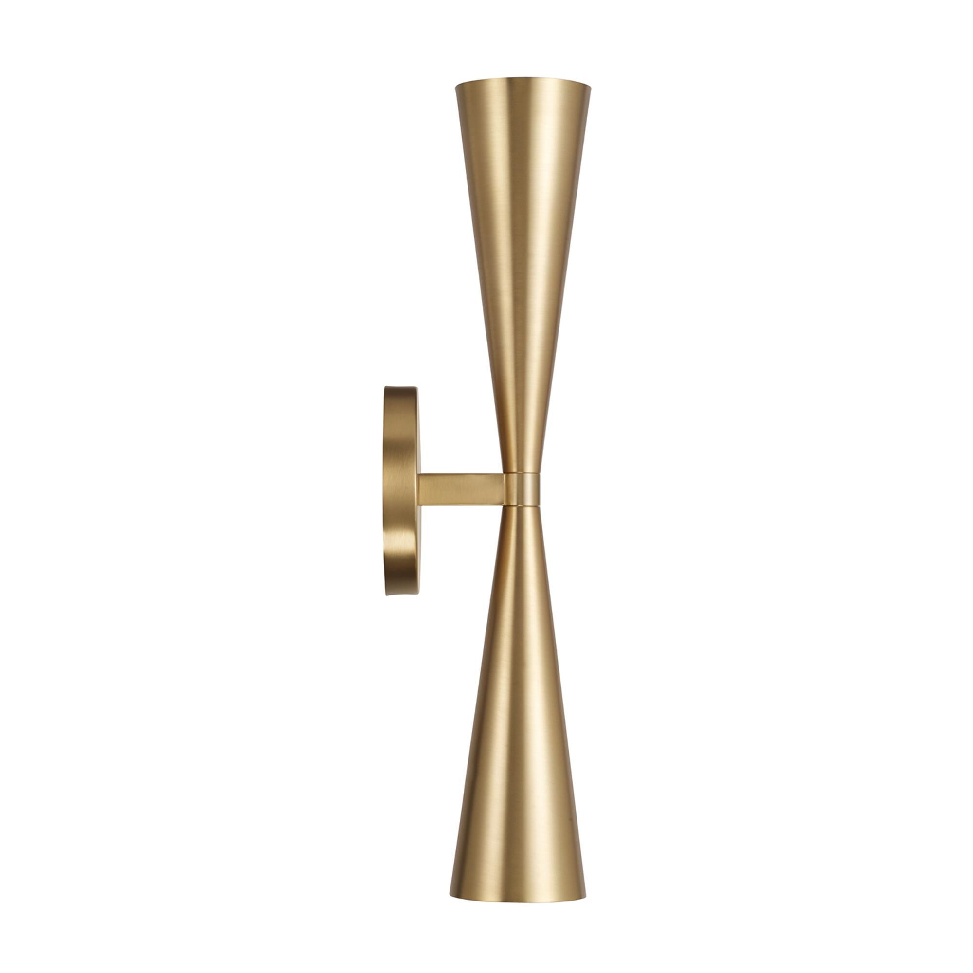Shown in Matte Brass finish and Matte Black Metal with White Interior shade