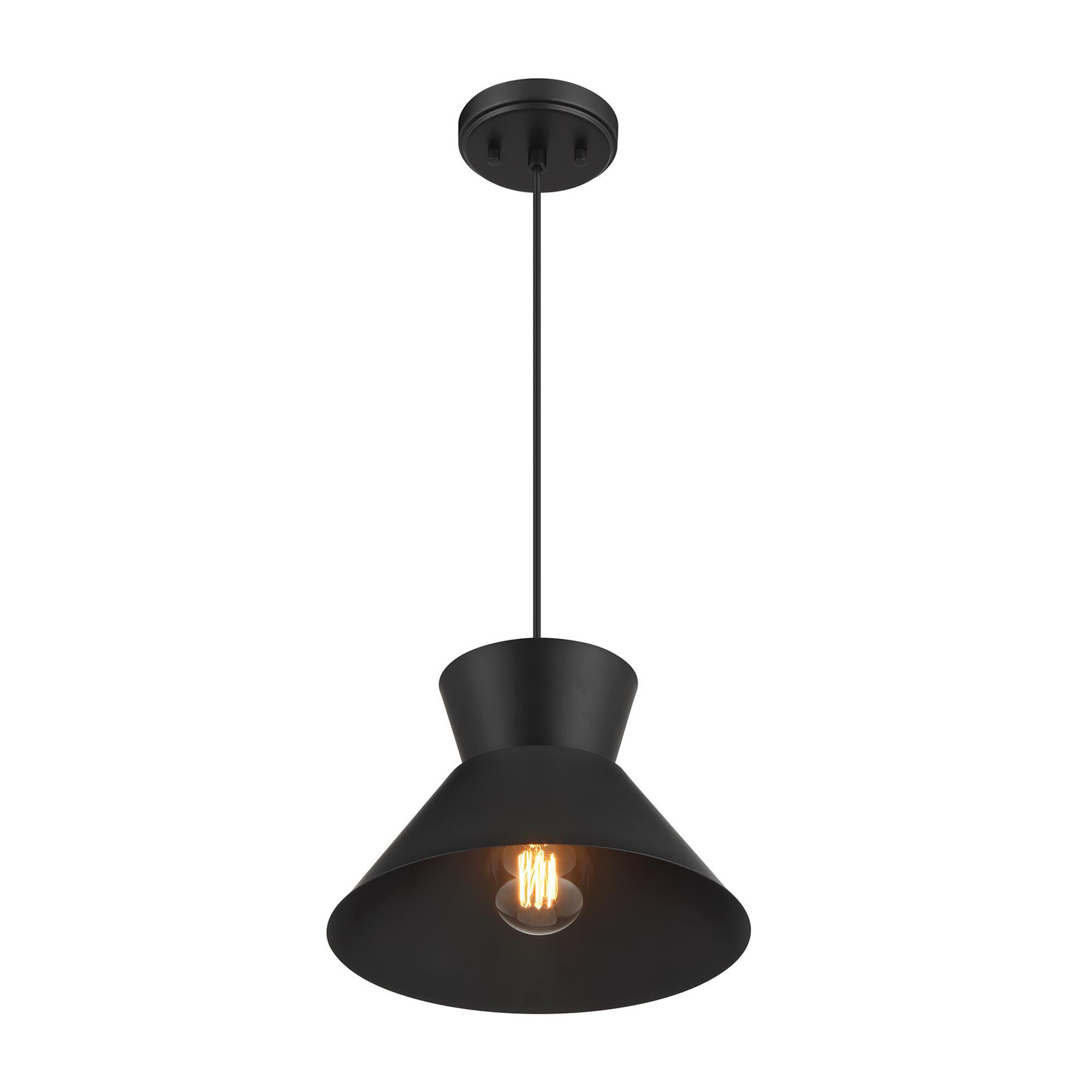 Shown in Matte Black finish and Metal shade