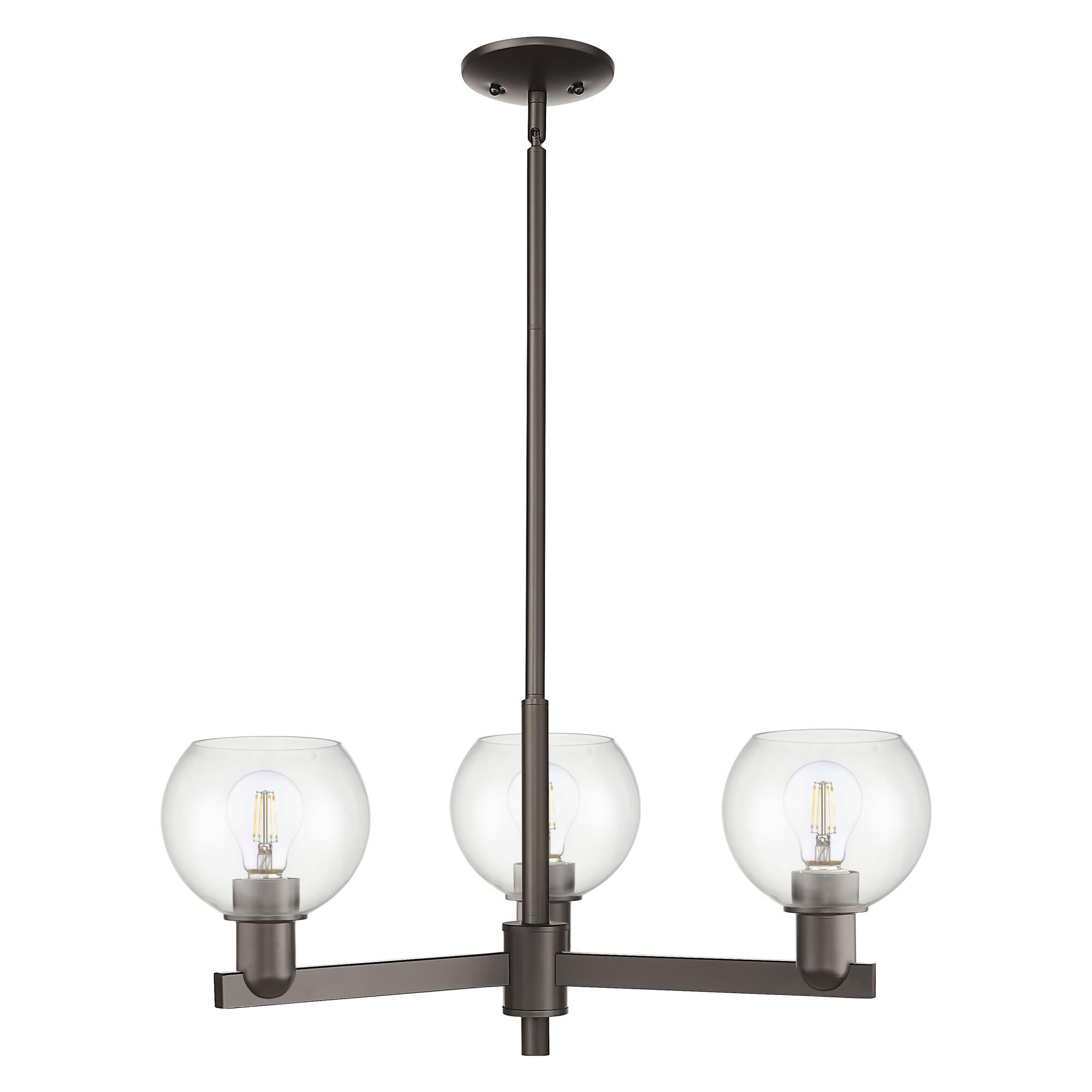 Shown in Oil Rubbed Bronze finish and Clear glass