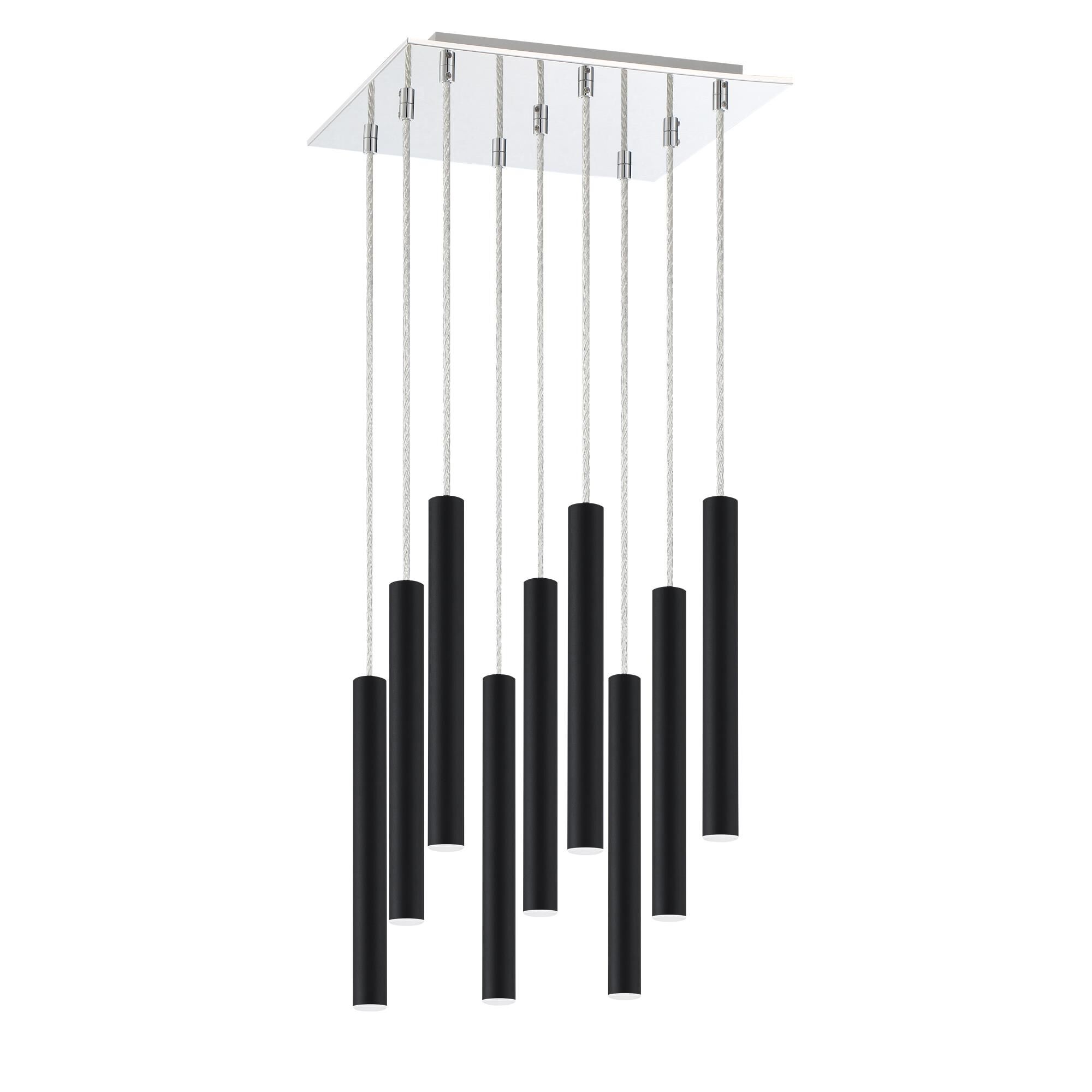 Shown in Chrome finish and Steel glass and Steel shade