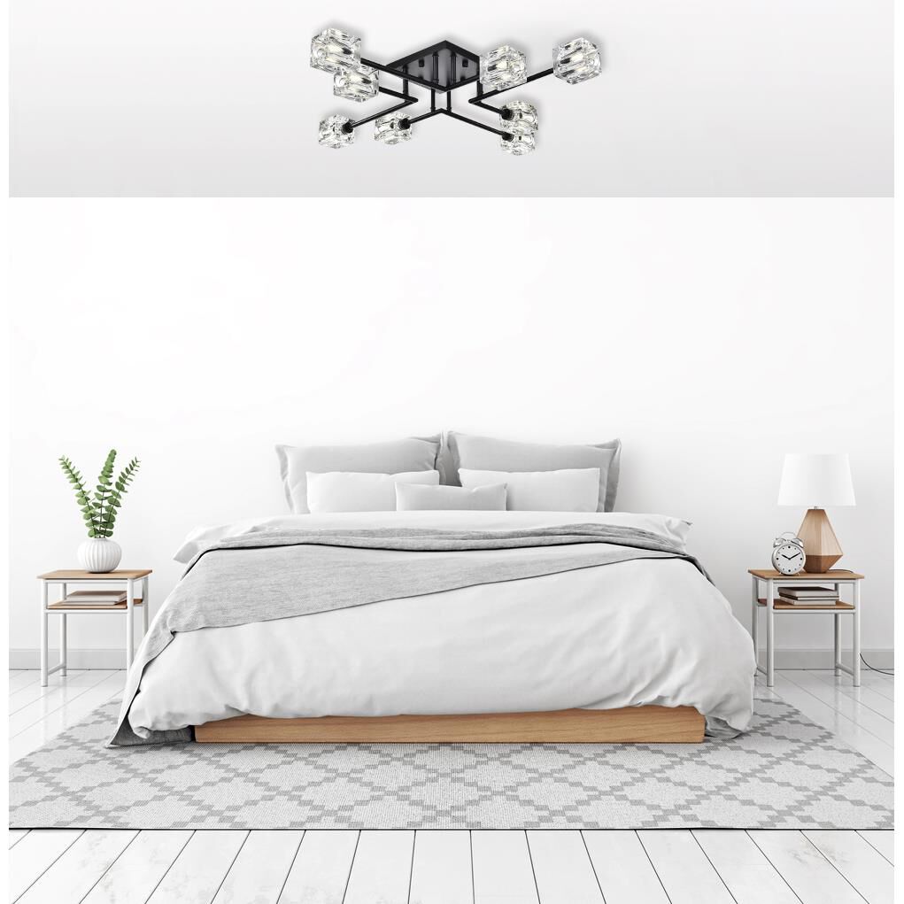 Lyra 32 Inch Semi Flush Mount by Elegant Lighting