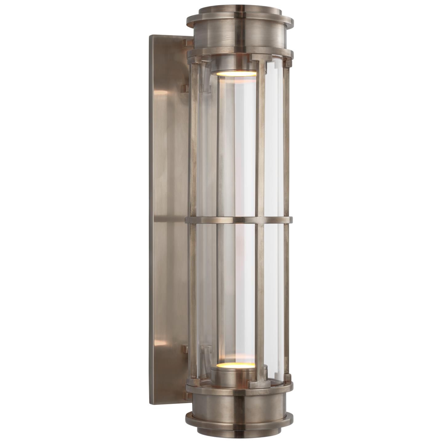 Shown in Antique Nickel finish and Clear Glass shade