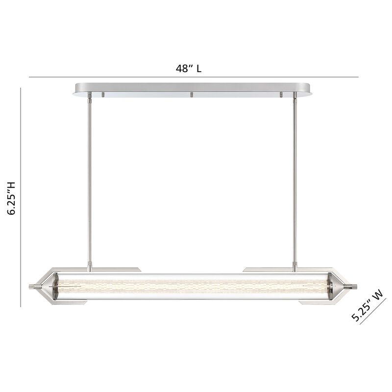 Espada Medium Linear Chandelier by Eurofase Lighting