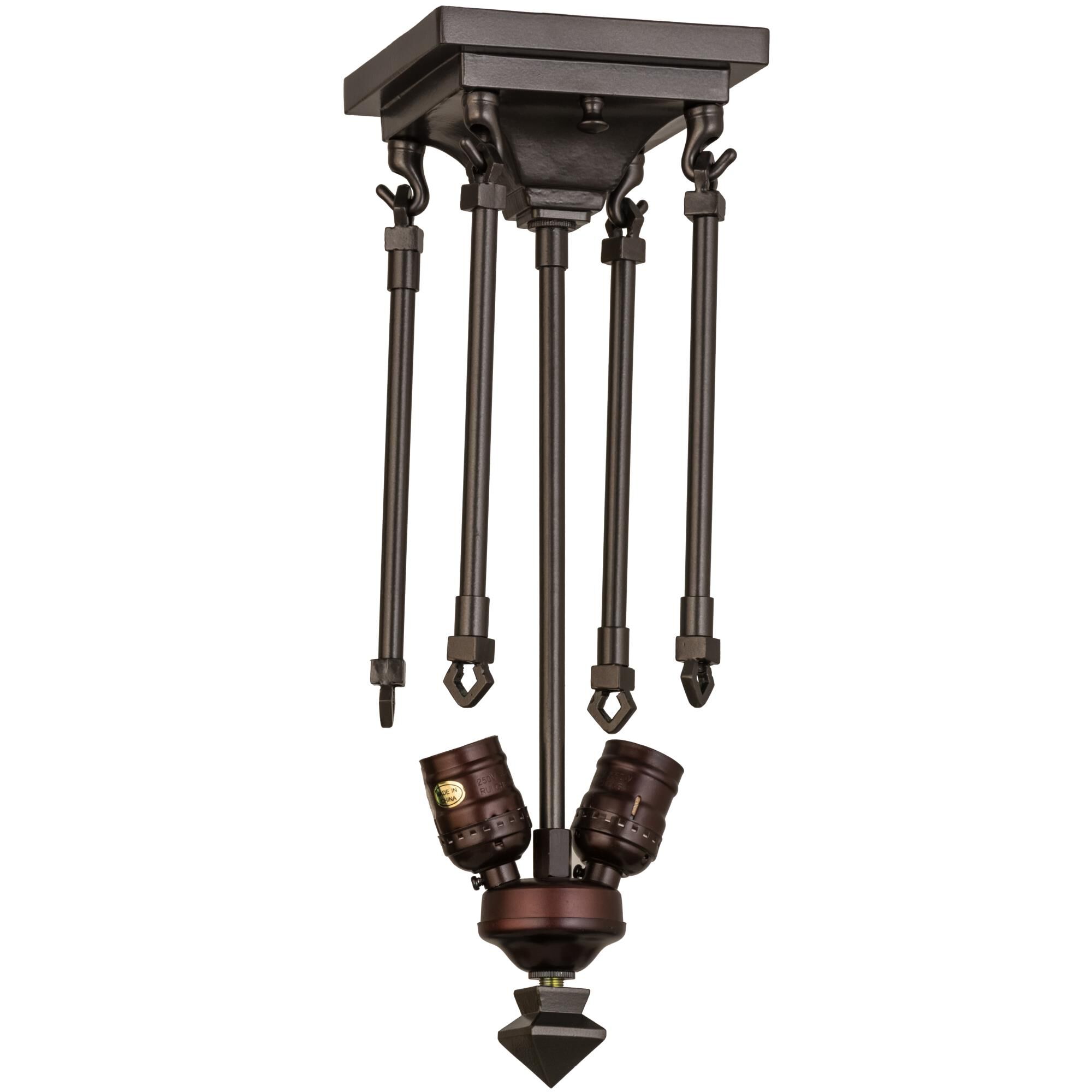 16 Inch 2 Light Semi Flush Mount by Meyda Lighting