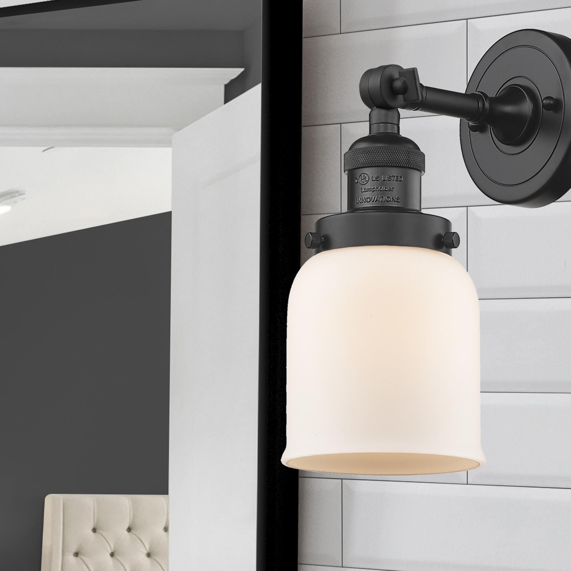Shown in Matte Black finish and Matte White Cased glass