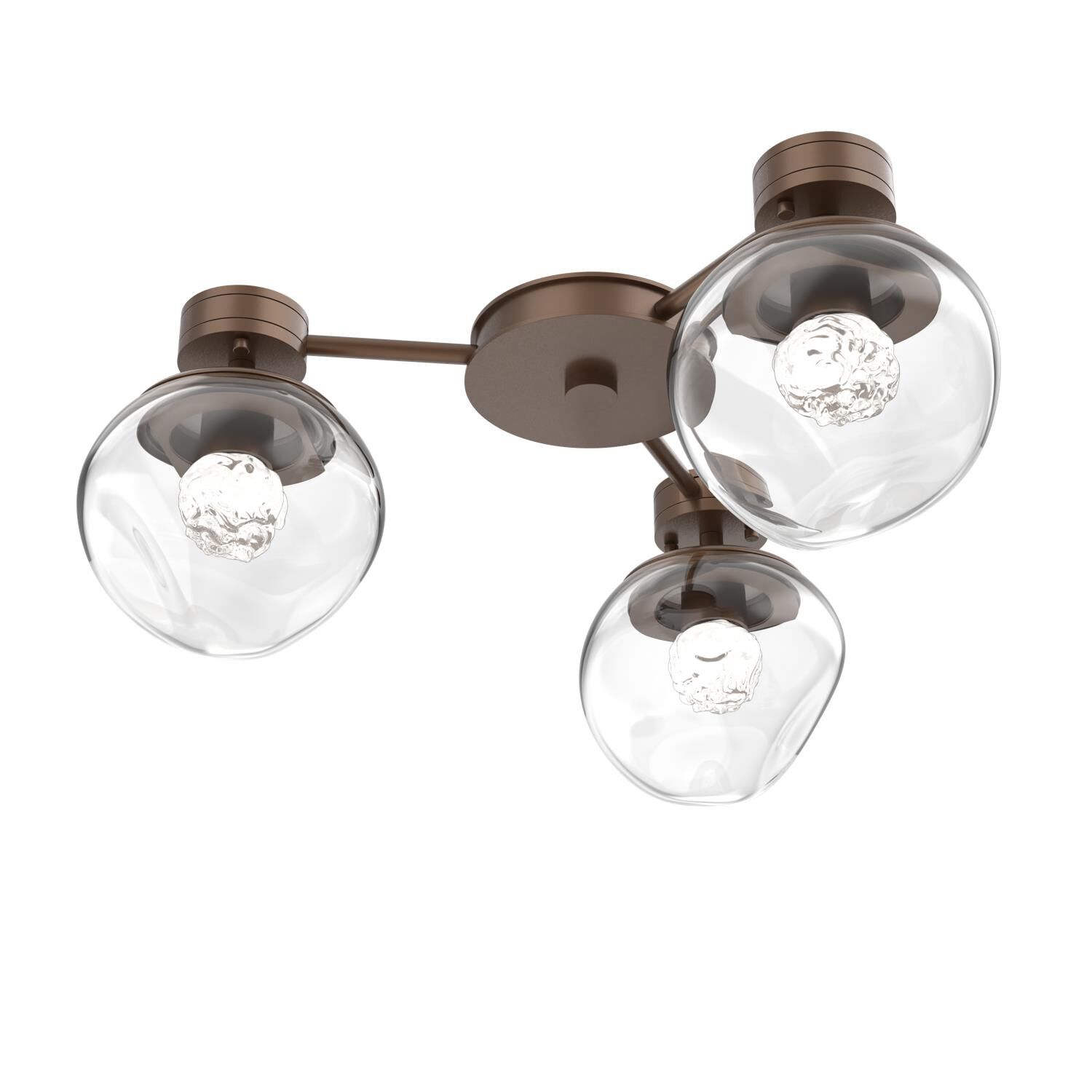 Shown in Burnished Bronze finish and Clear with Rounded Gem glass