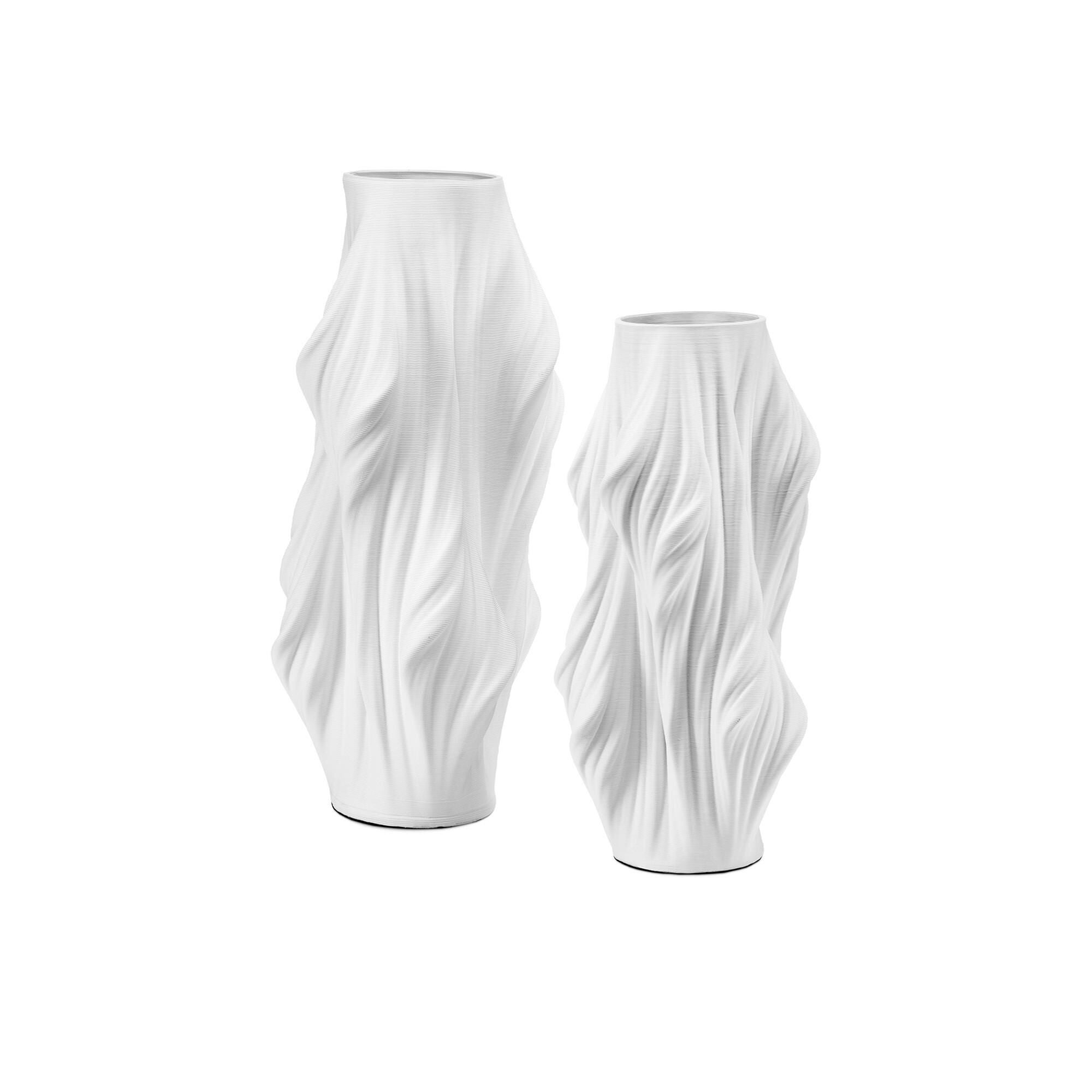 Yin Small White Vase Vase-Urn by Currey and Company