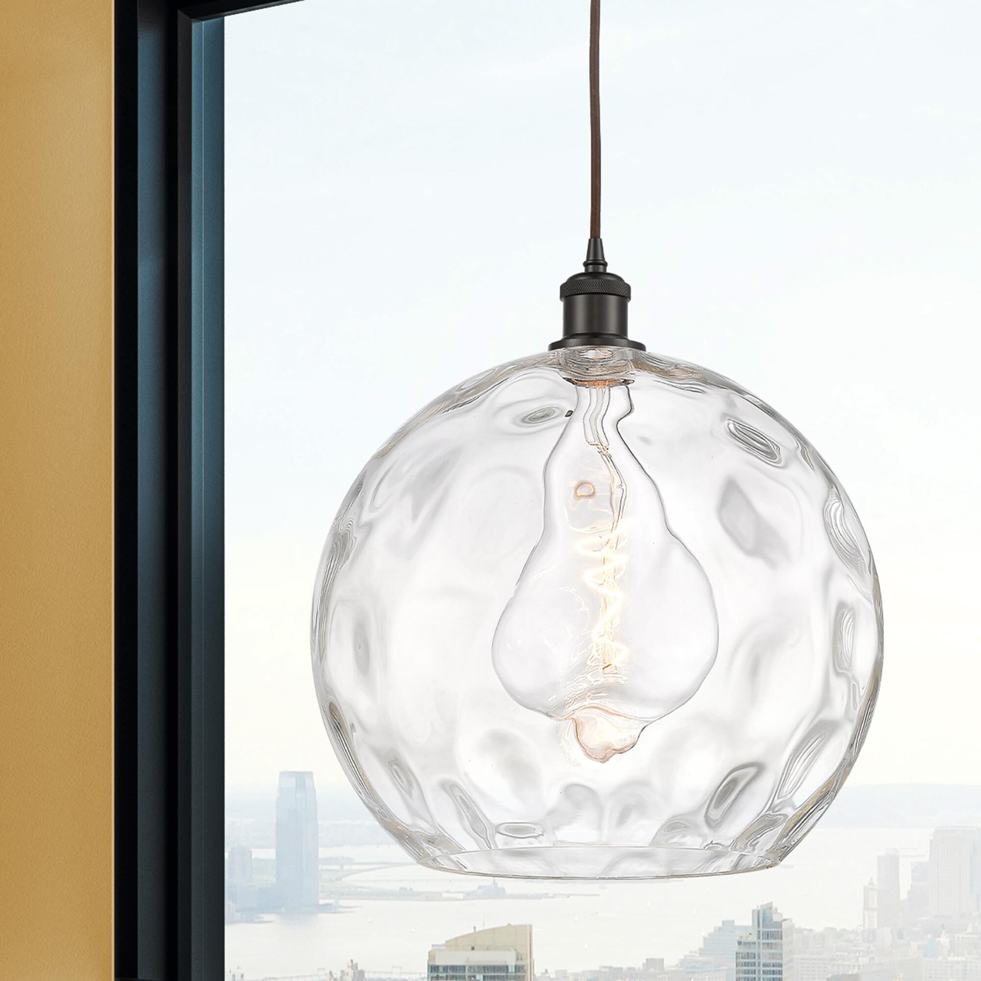 Shown in Oil Rubbed Bronze finish and Clear glass