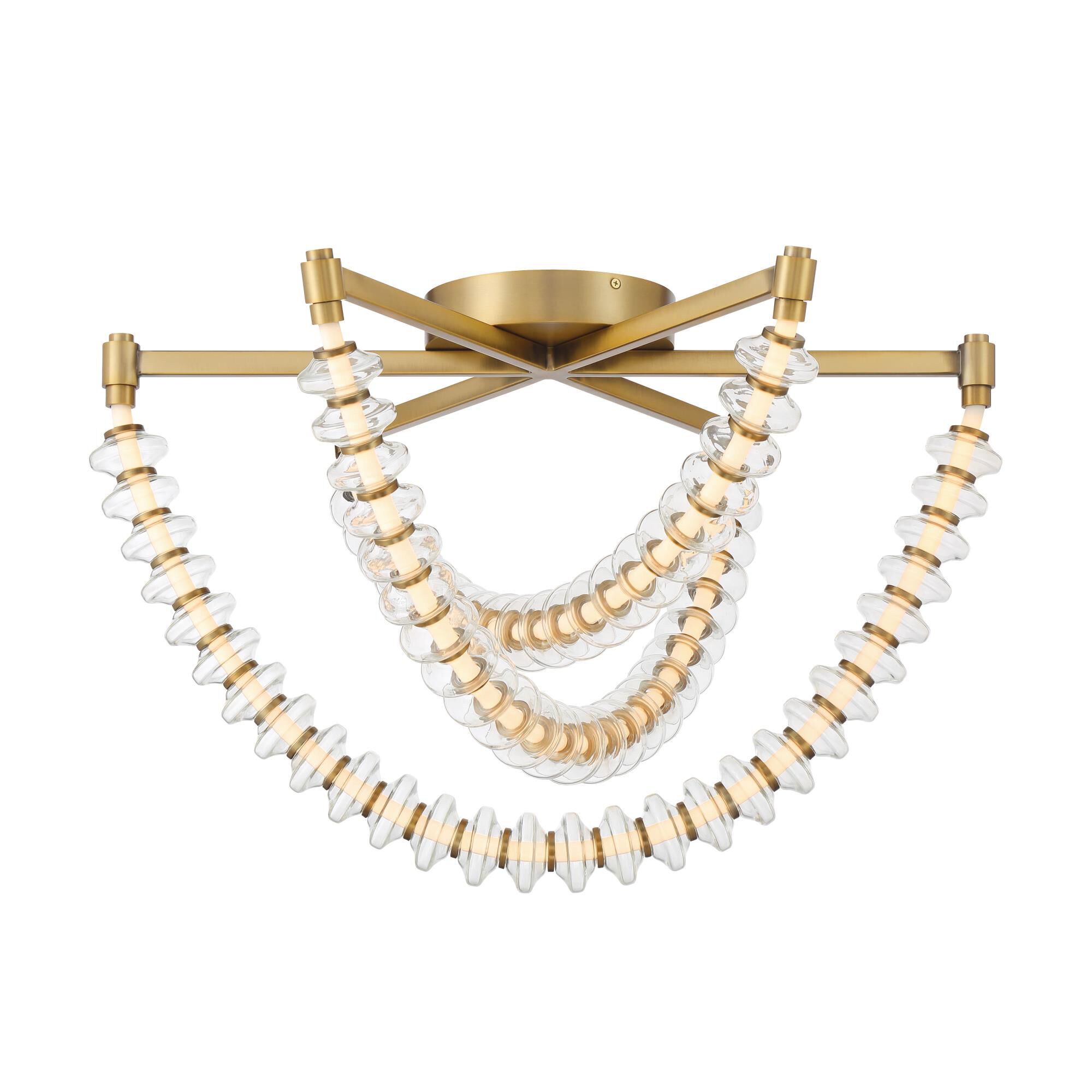 Shown in Legacy Brass finish and Clear glass and Glass shade