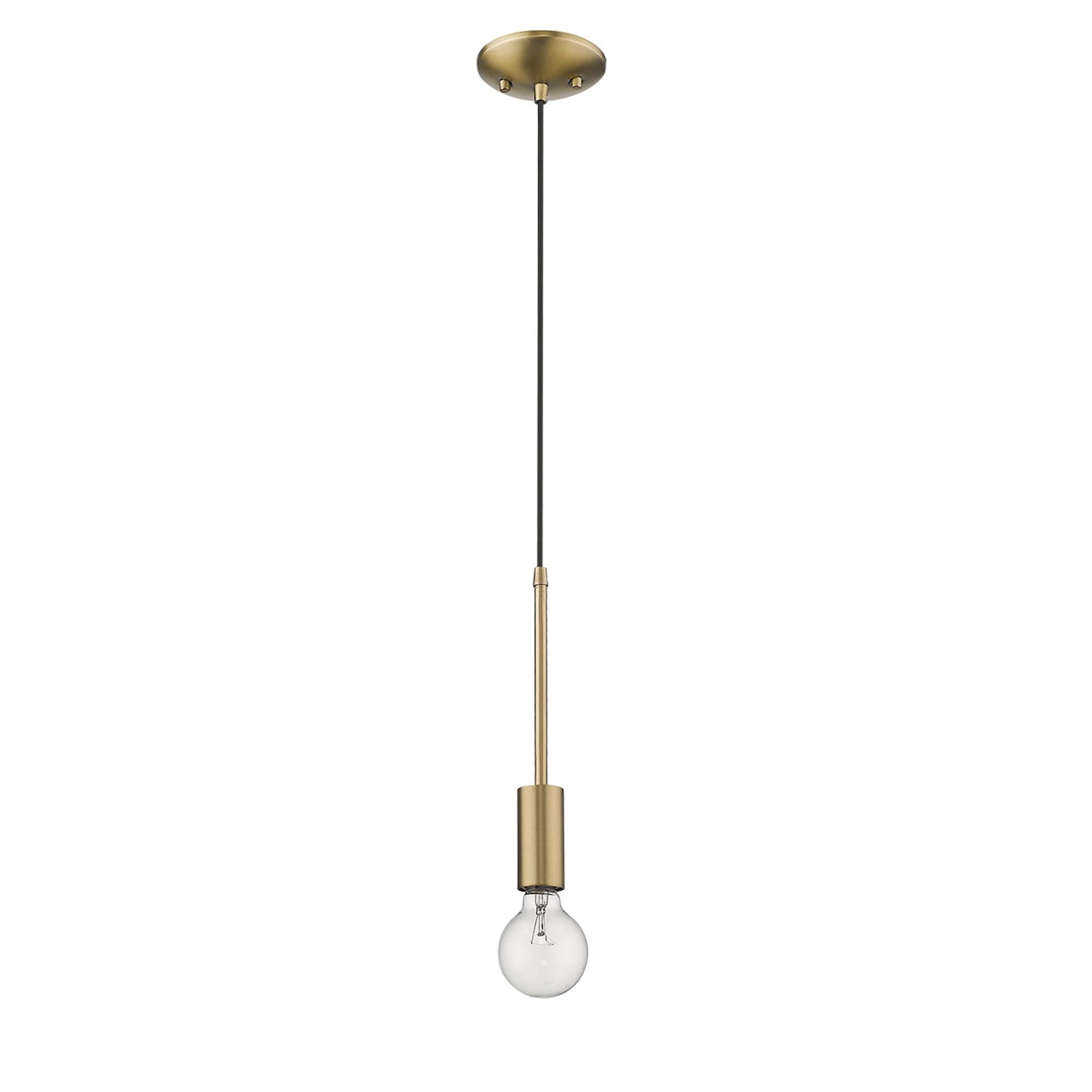 Shown in Aged Brass finish and -- glass and -- shade