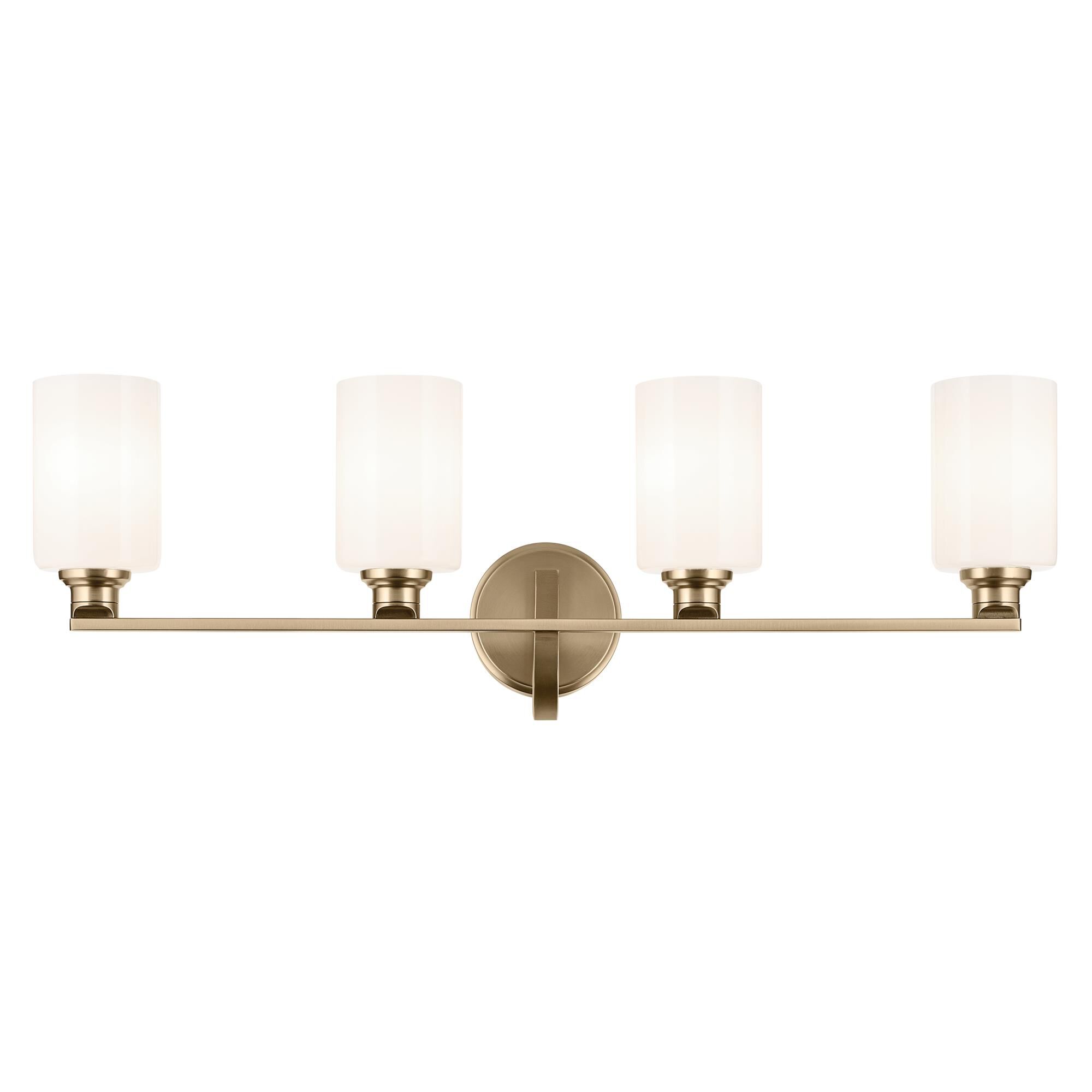 Shown in Champagne Bronze finish and Opal glass